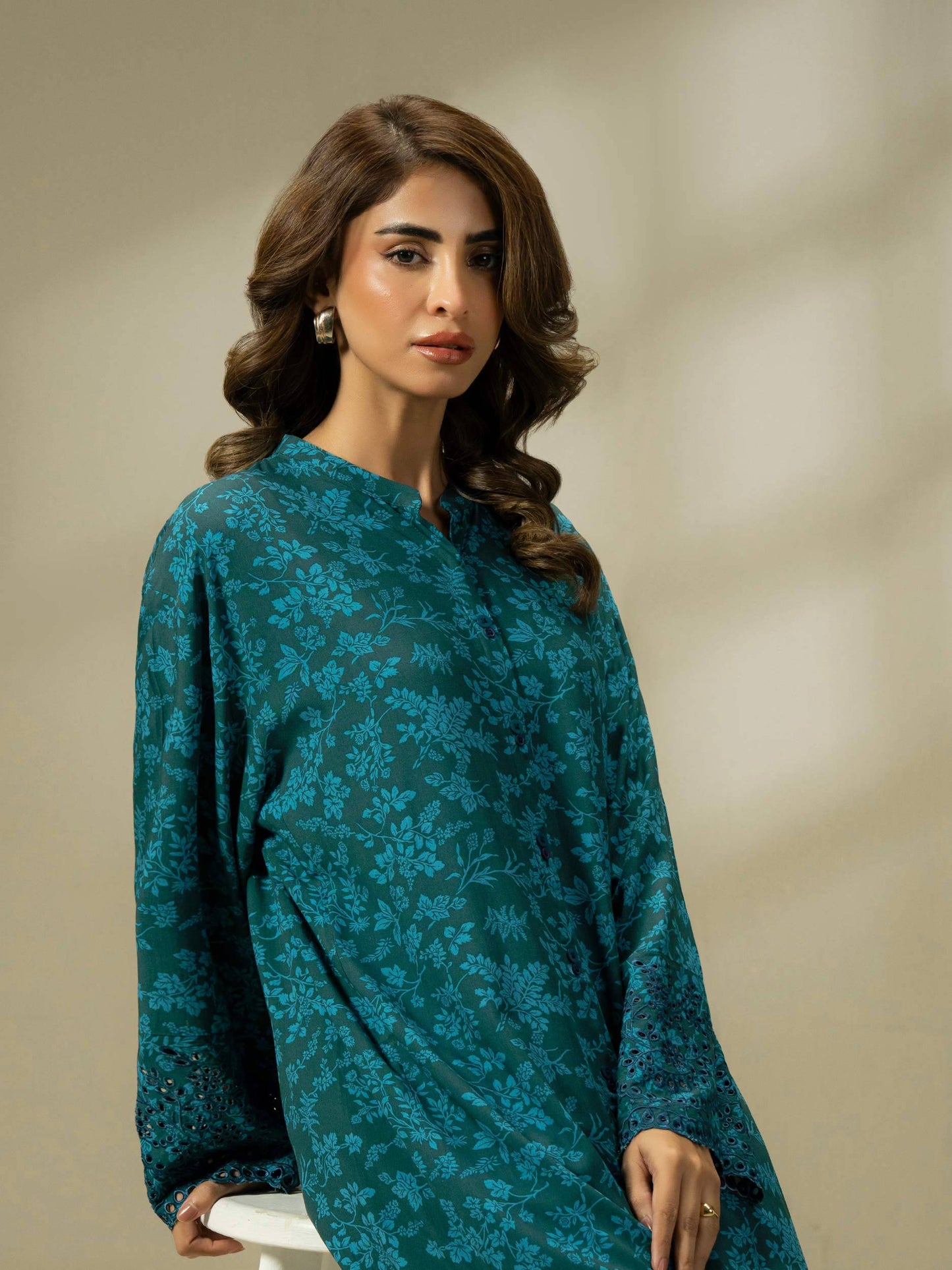 2 Piece Linen Suit-Embroidered (Pret)