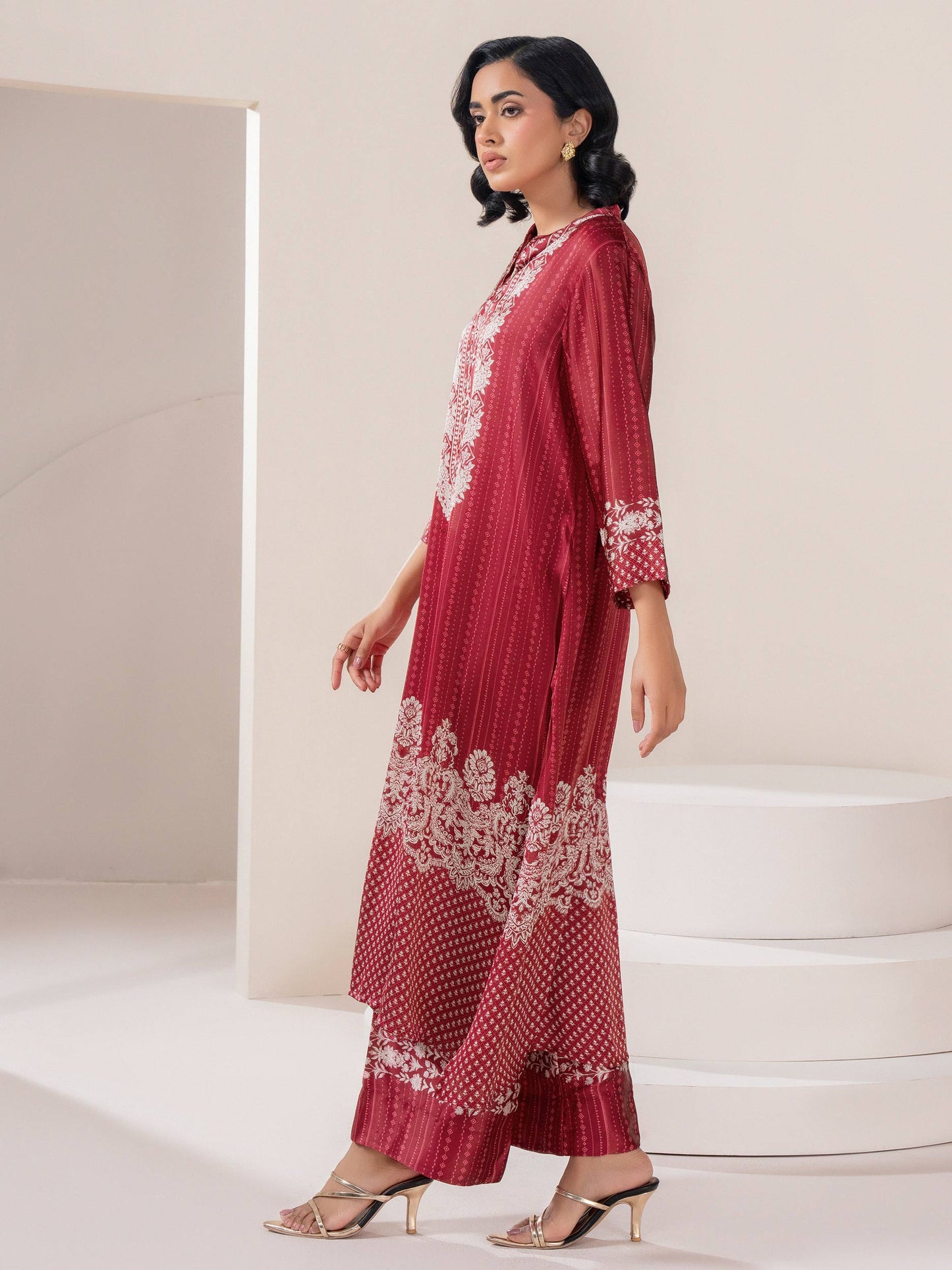 2 Piece Silk Suit-Printed (Pret)