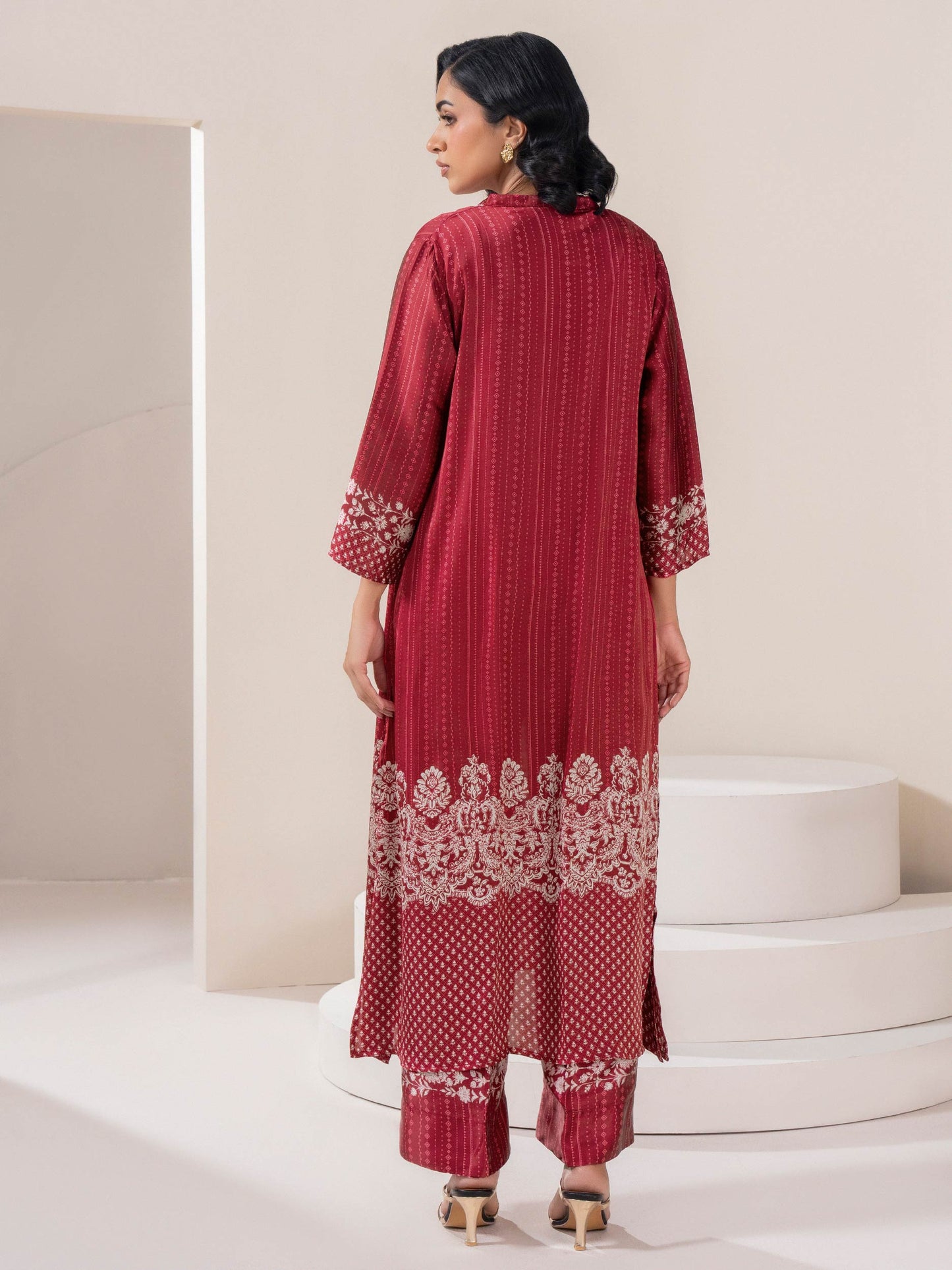2 Piece Silk Suit-Printed (Pret)
