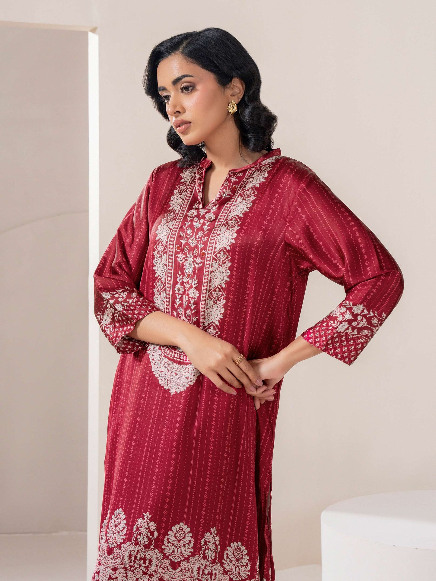 2 Piece Silk Suit-Printed (Pret)
