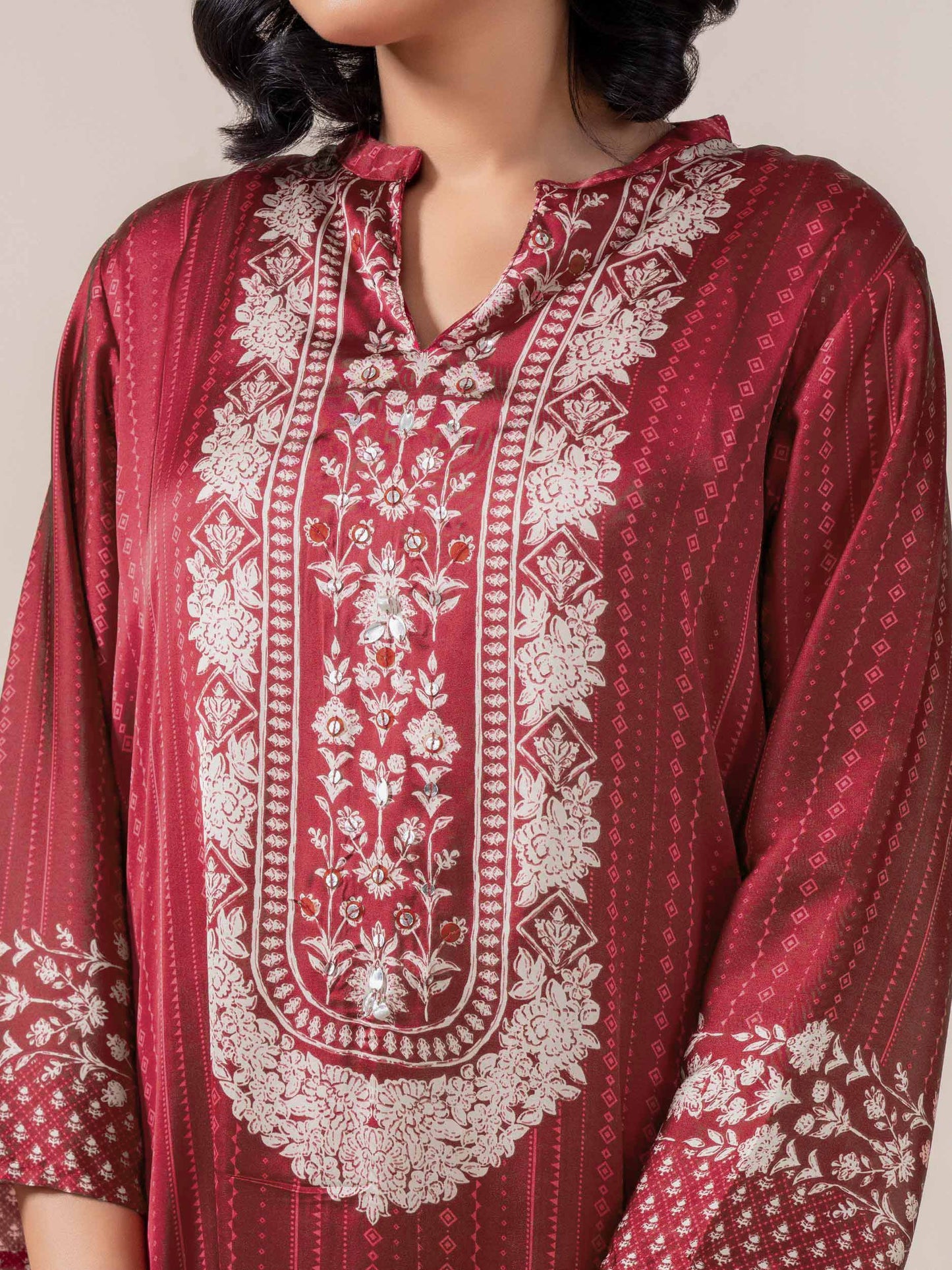 2 Piece Silk Suit-Printed (Pret)
