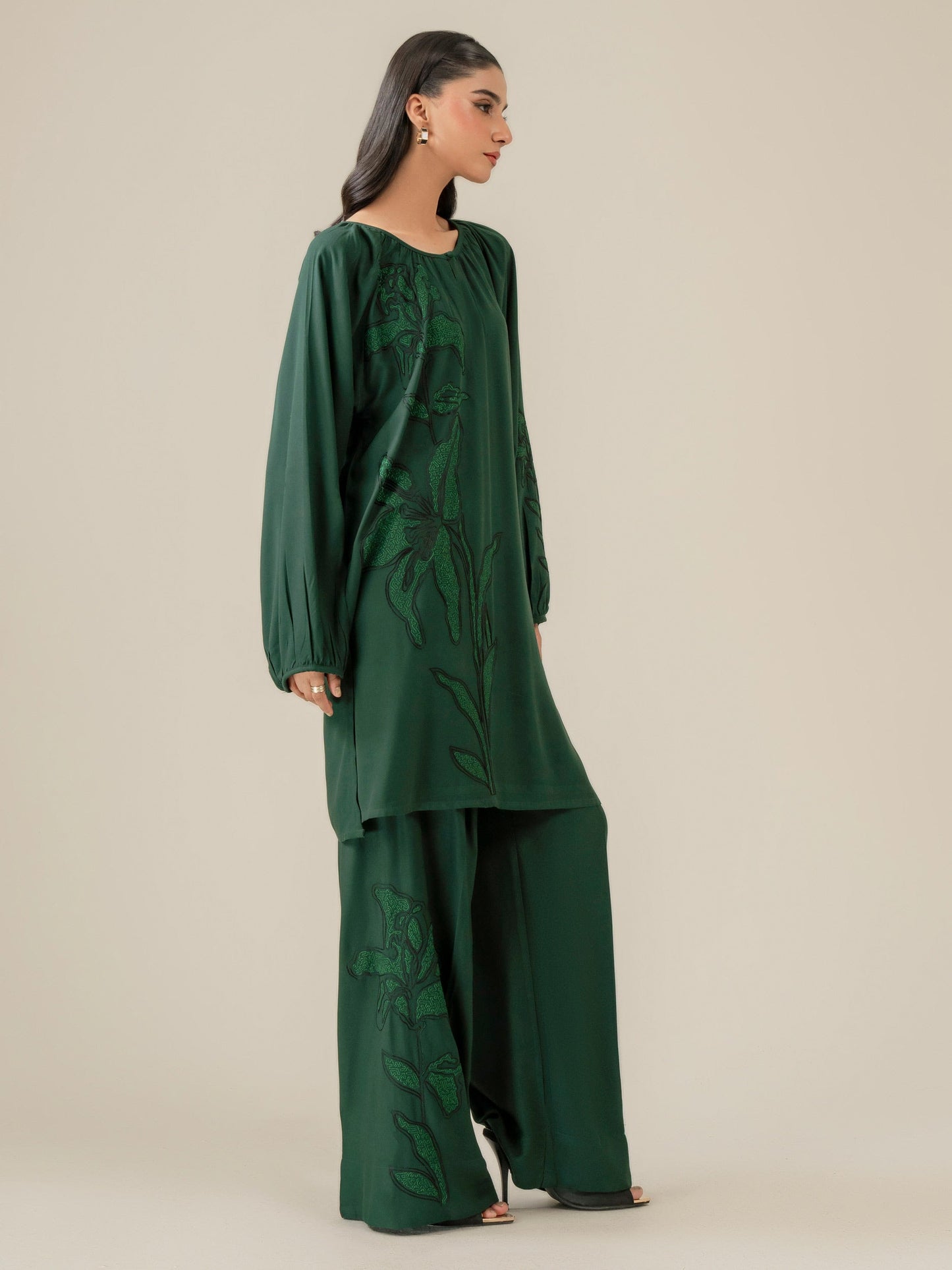 2 Piece Stone Suit-Embroidered (Pret)