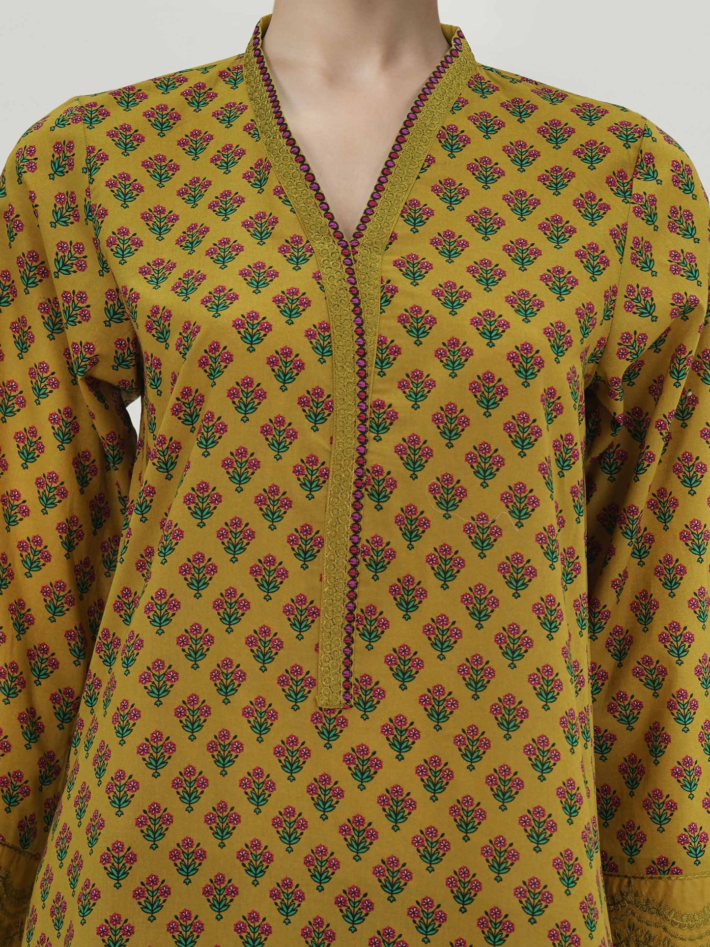 2 Piece Cambric Suit- Embroidered (Pret)