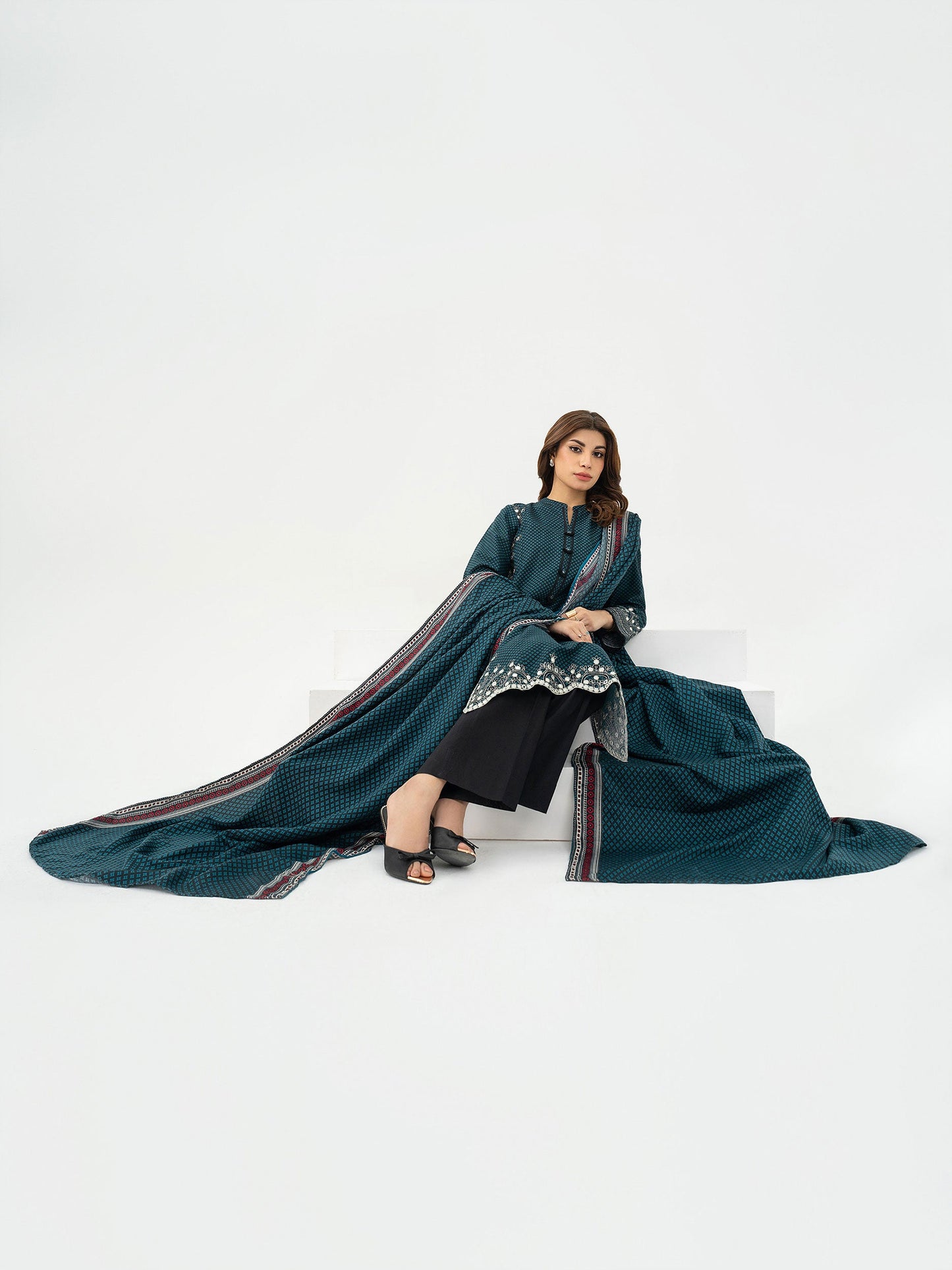 2 Piece Khaddar Suit-Embroidered (Pret)