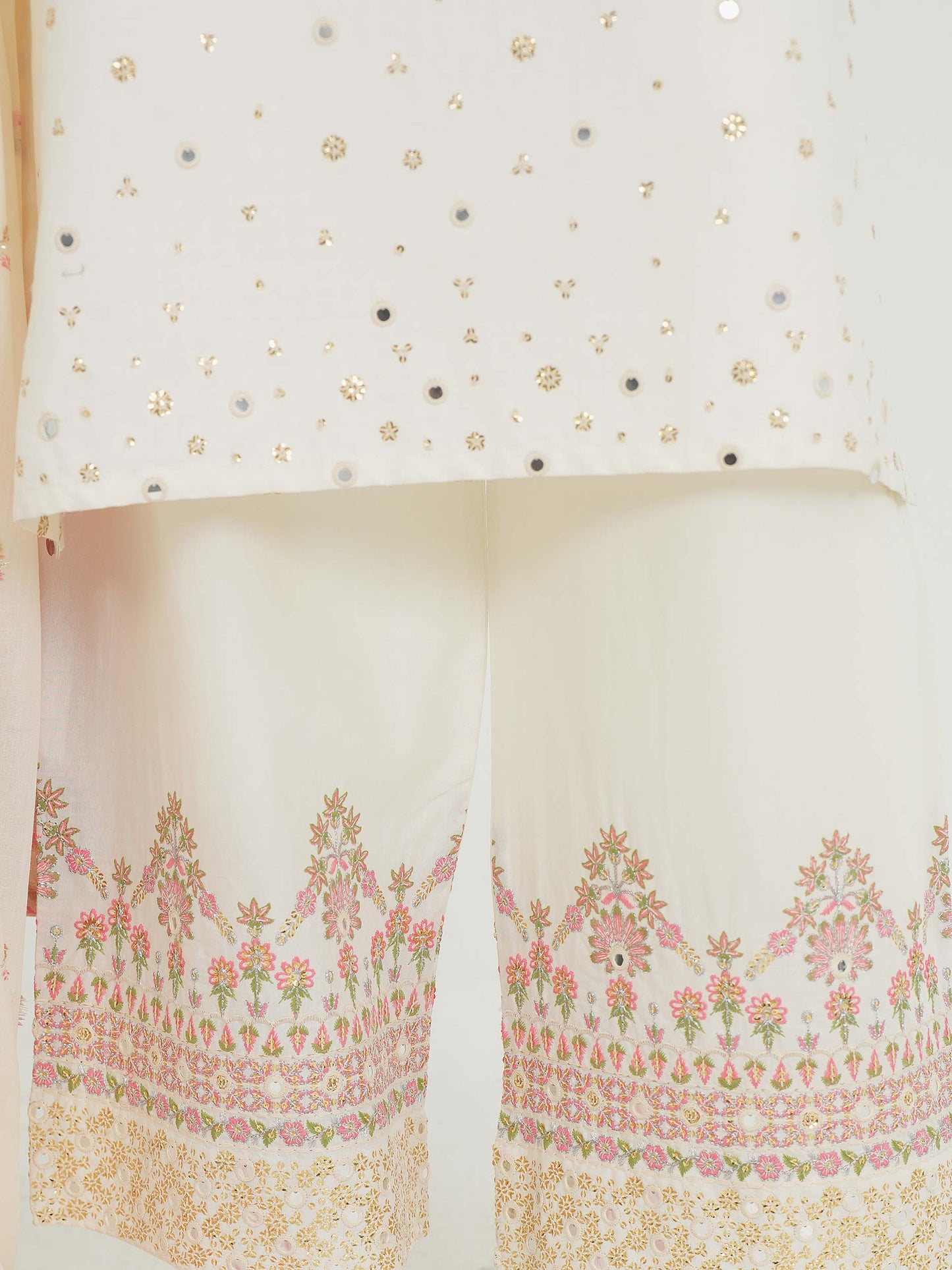 3 Piece Dobby Jacquard Suit- Embroidered (Pret)