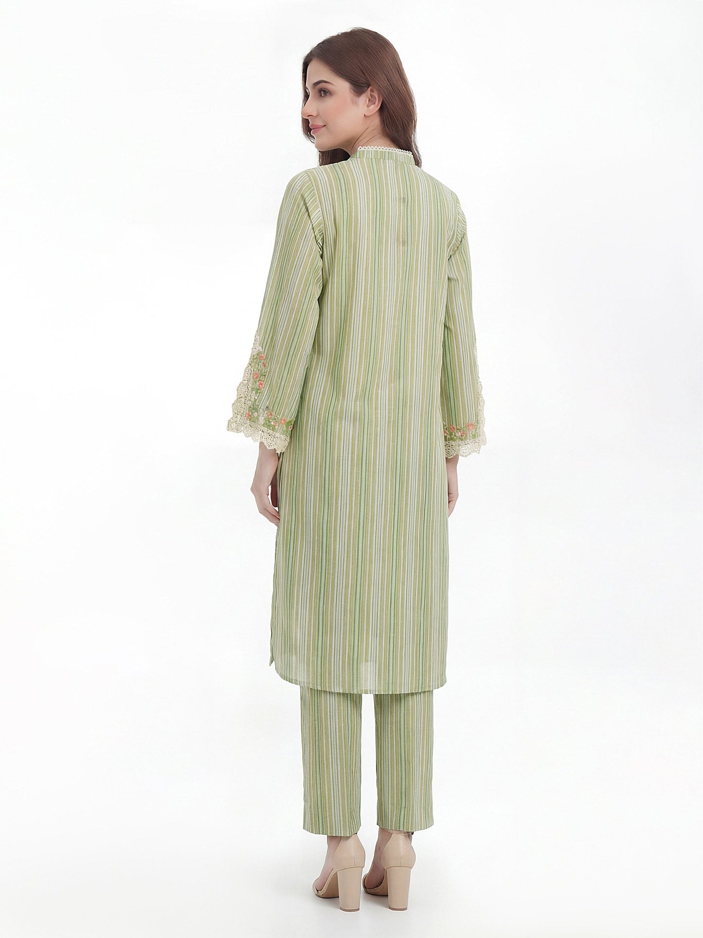 2 Piece Cambric Suit- Embroidered (Pret)