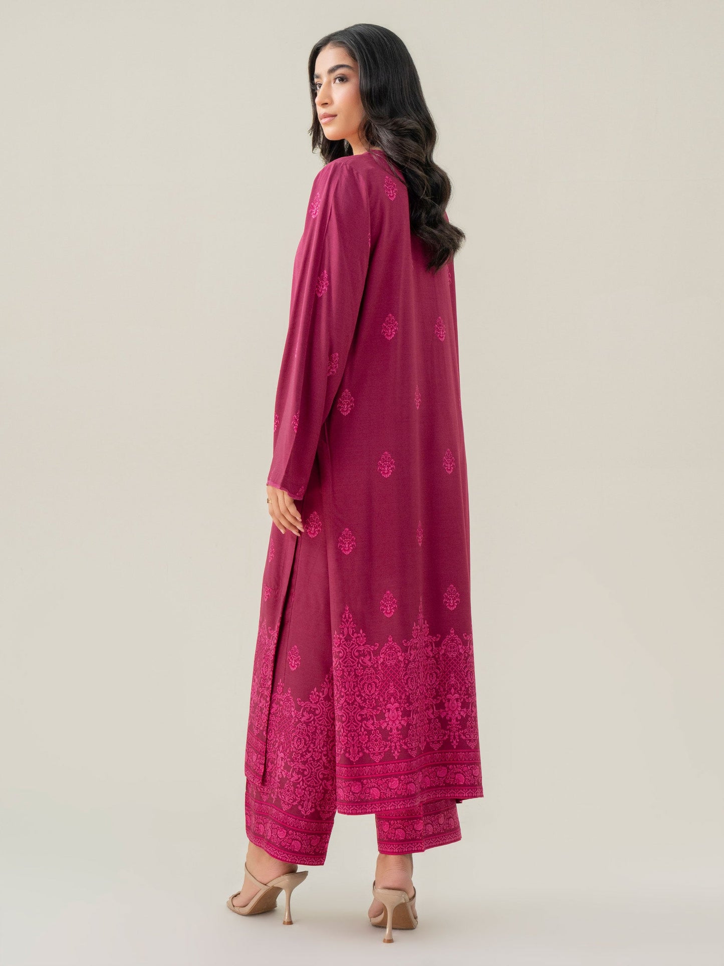 2 Piece Linen Suit-Embroidered (Pret)