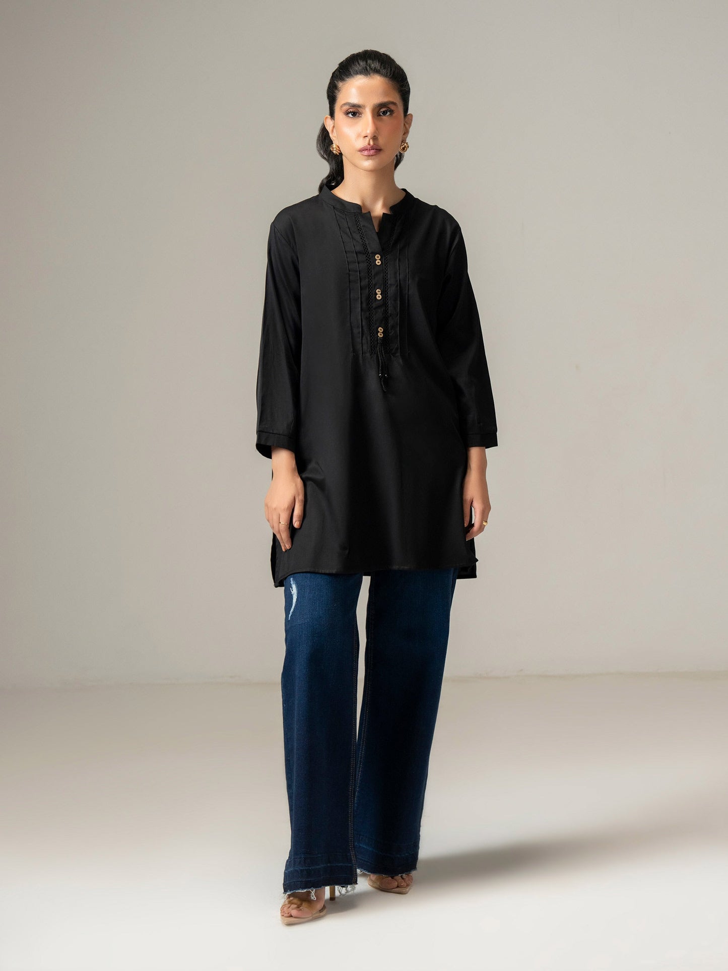 Satin Kurti-Dyed (Pret)