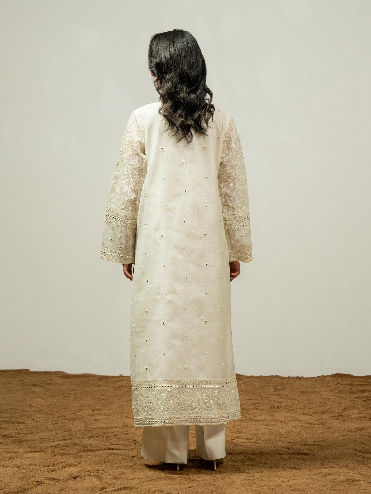 2 Piece Net Suit-Embroidered (Pret)