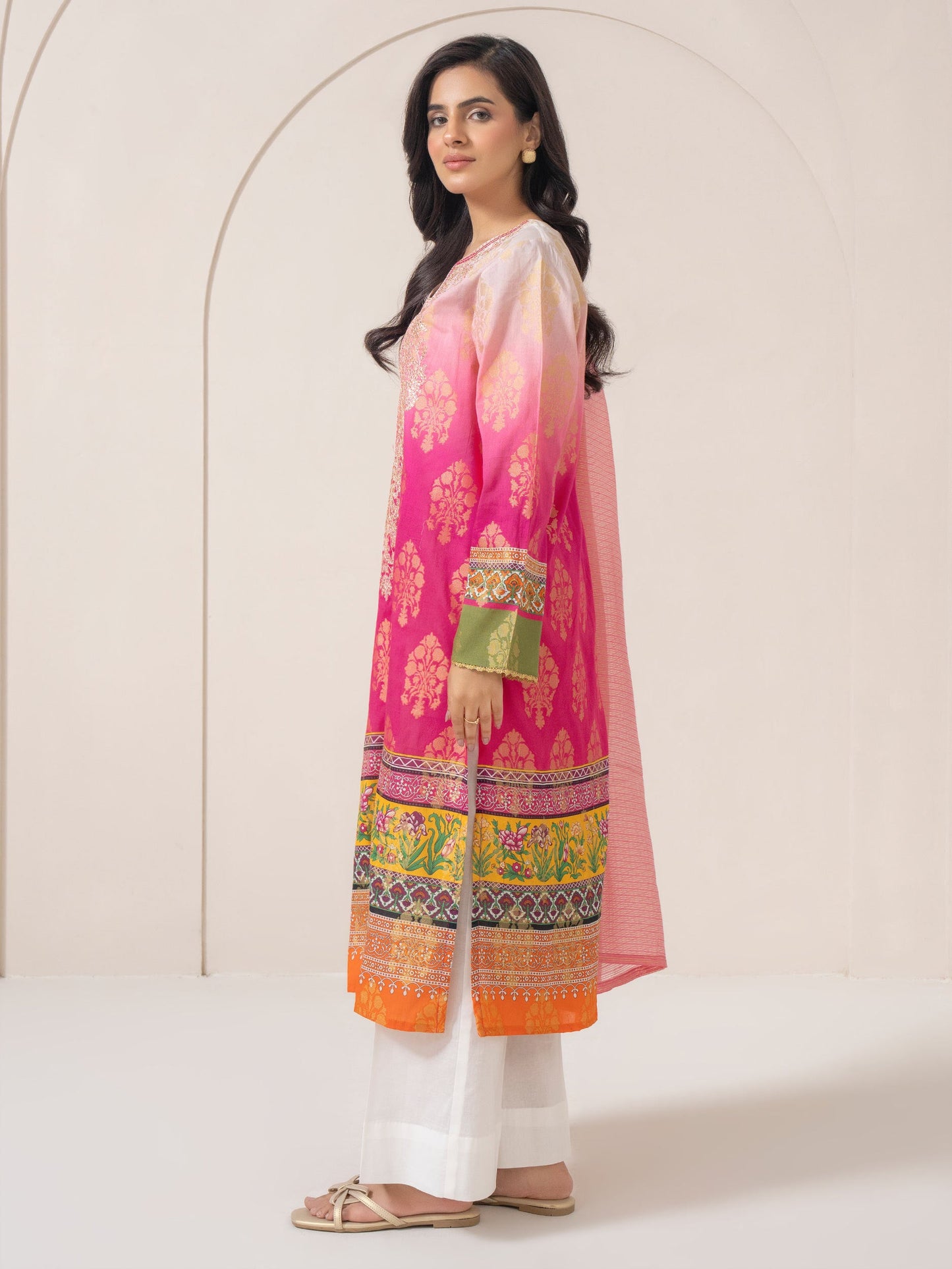 2 Piece Jacquard Suit-Embroidered (Pret)