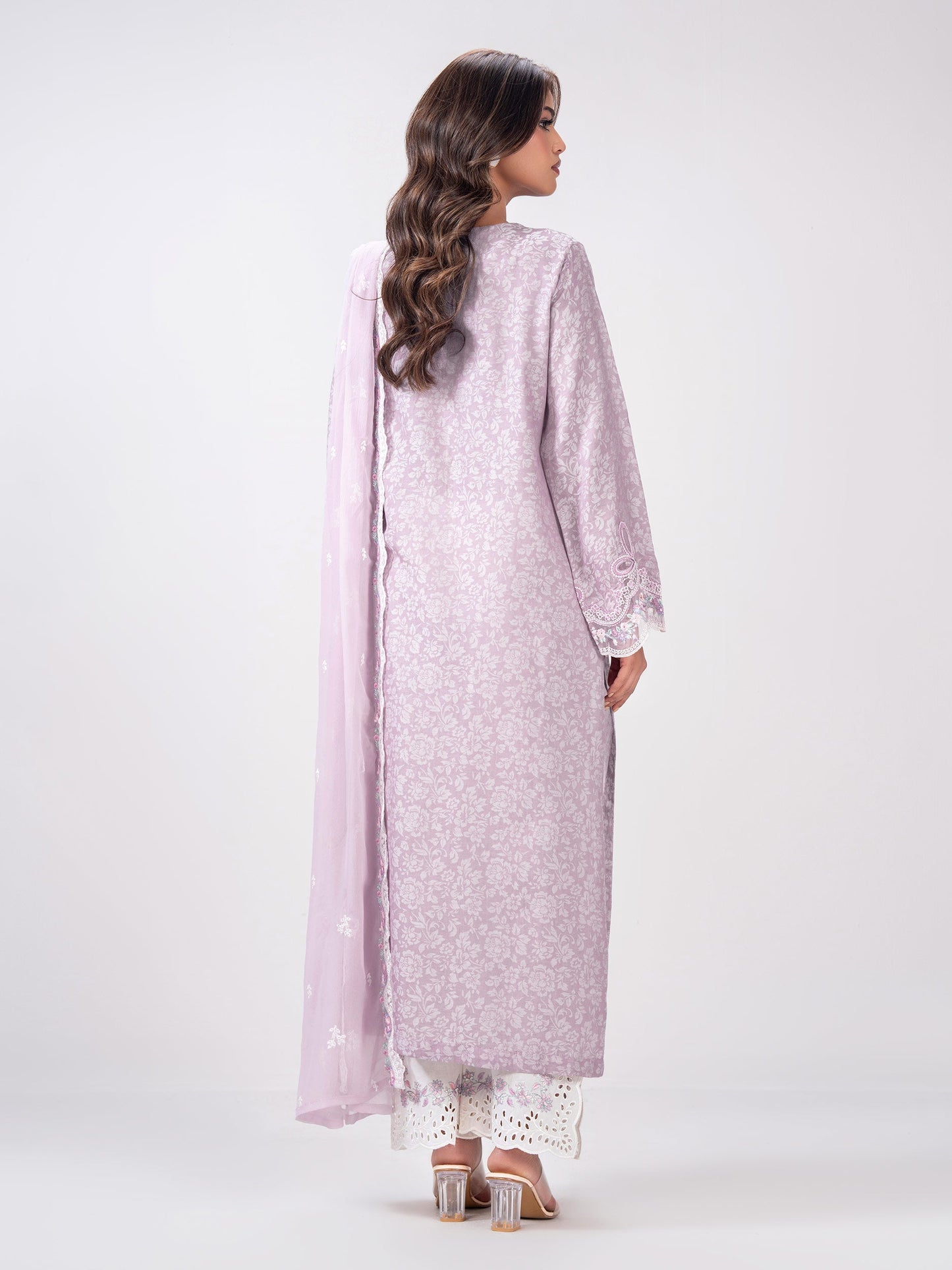 3 Piece Jacquard Yarn Dyed- Embroidered (Pret)