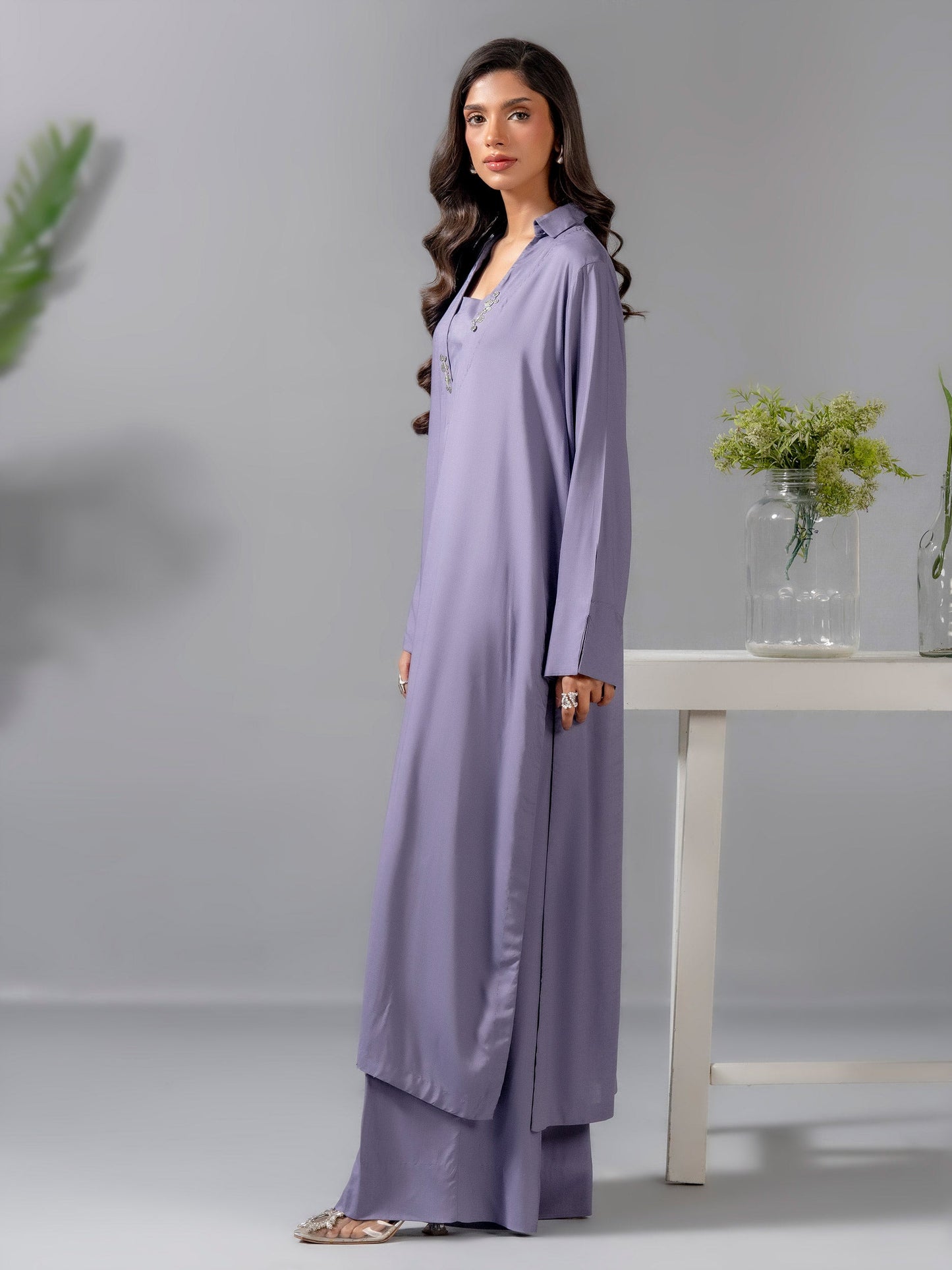 2 Piece Viscose Suit-Dyed (Pret)