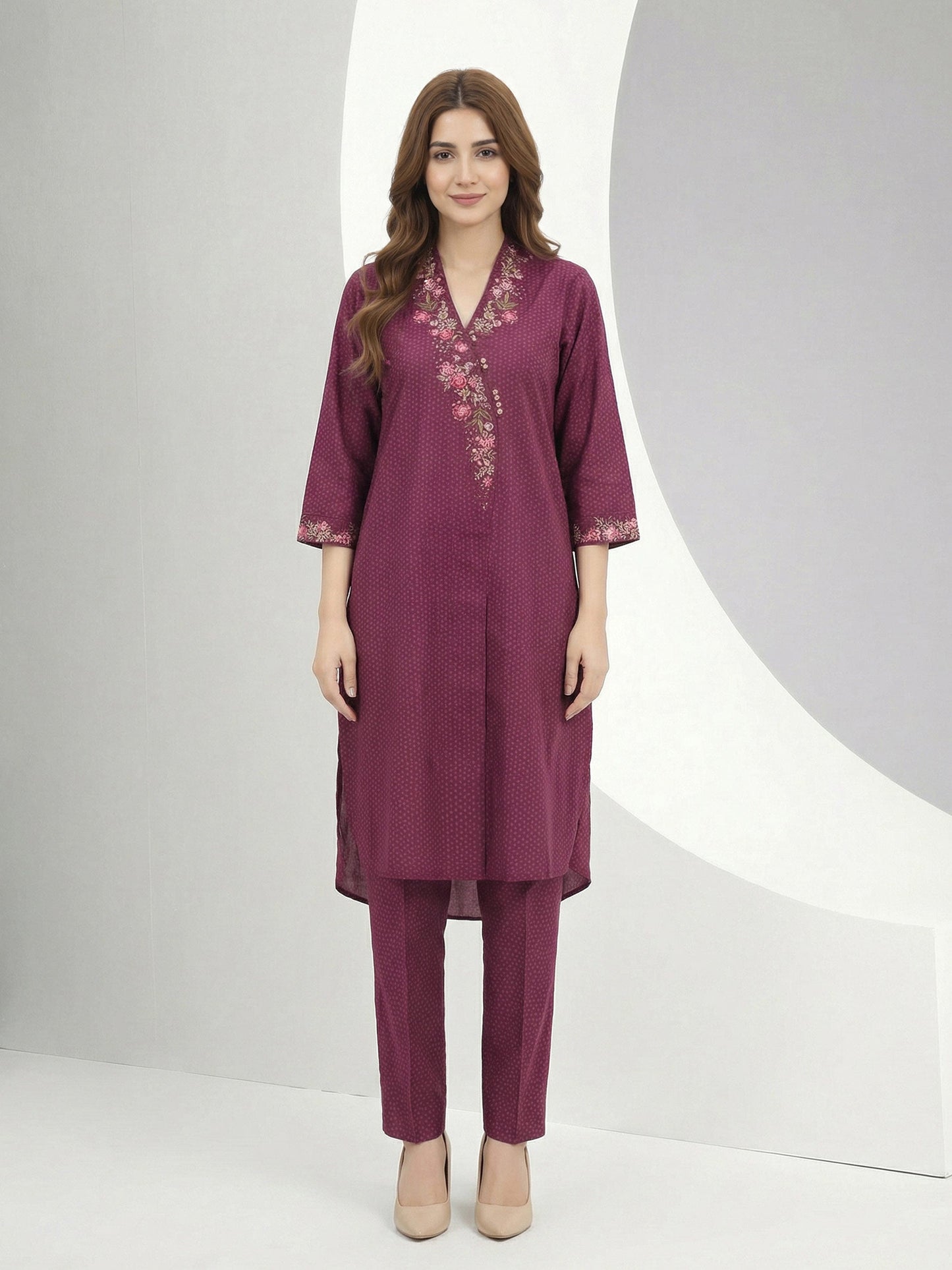 2 Piece Lawn Suit- Embroidered (Pret)