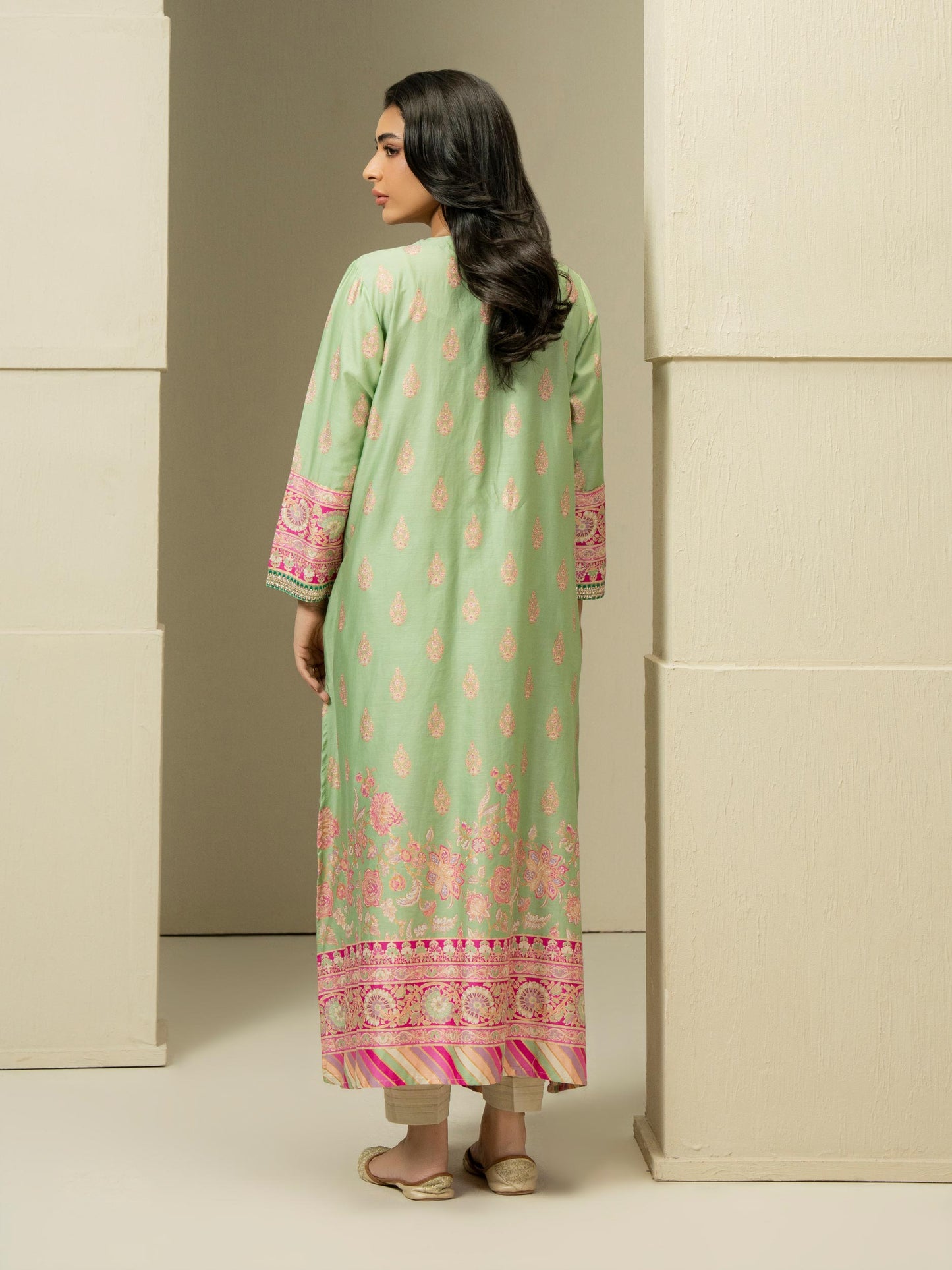 Satin Shirt-Embroidered (Pret)