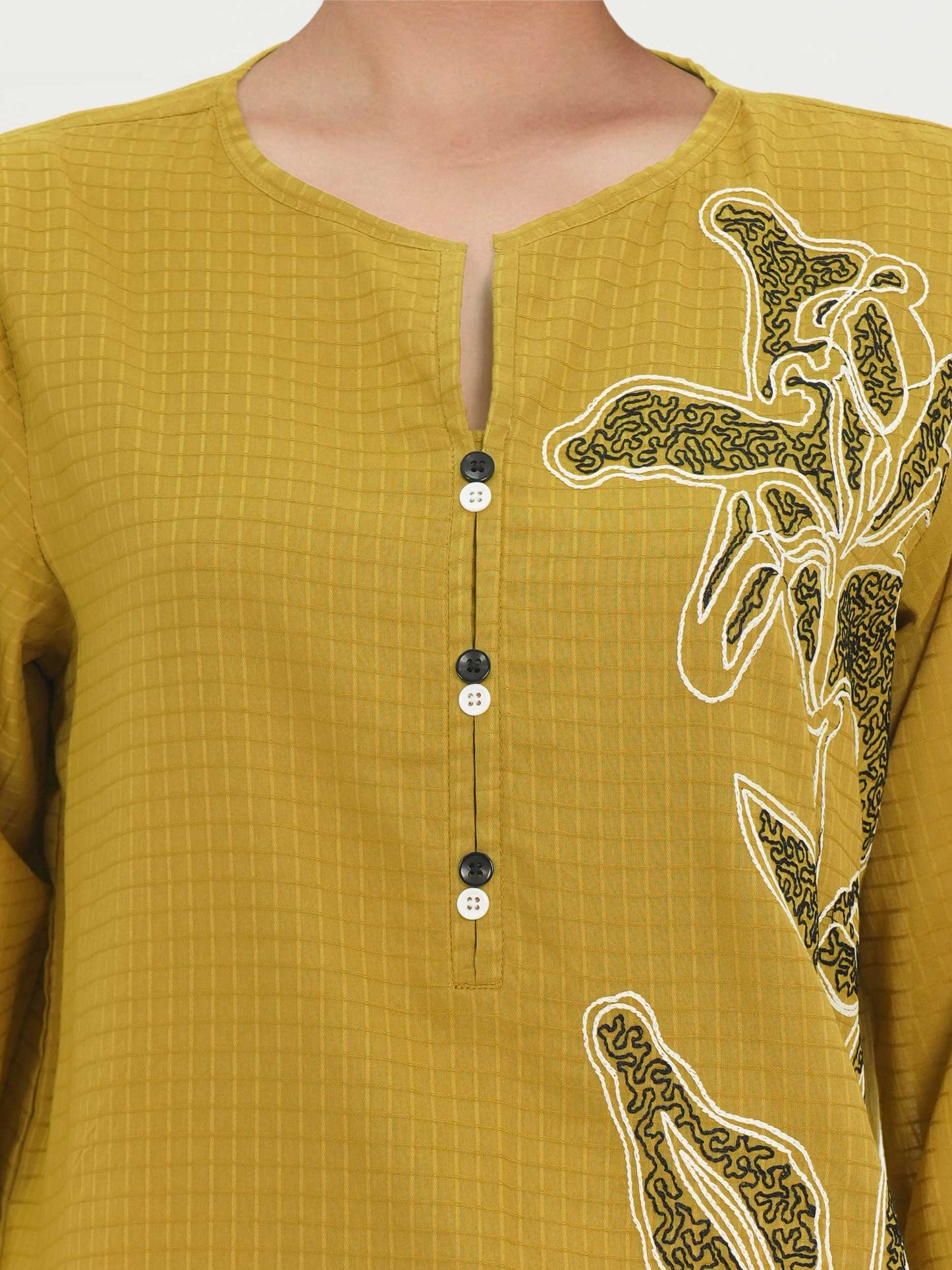 2 Piece Lawn Texture Suit- Embroidered (Pret)