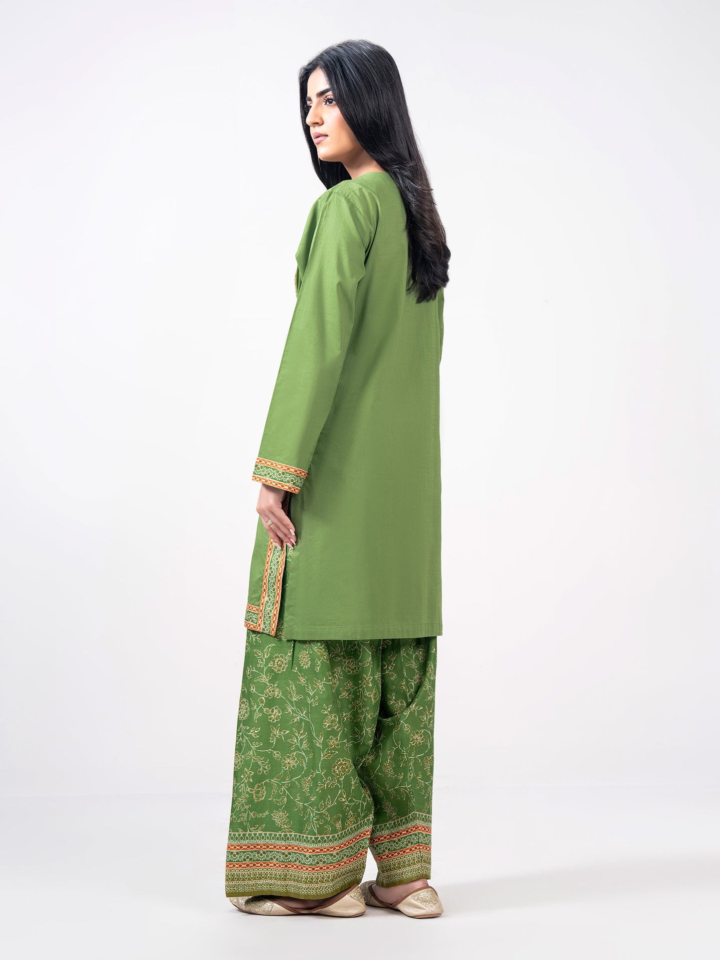 2 Piece Lawn Slub Suit- Embroidered (Pret)