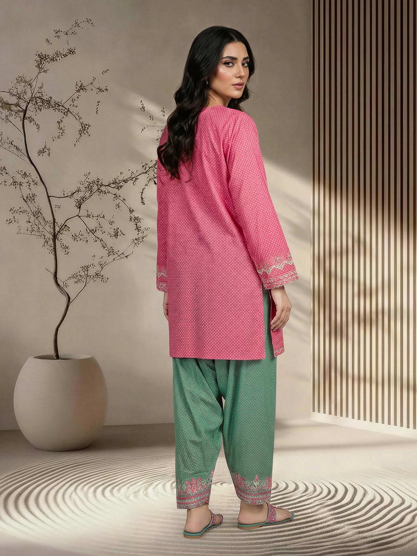 2 Piece Lawn Suit- Embroidered (Pret)