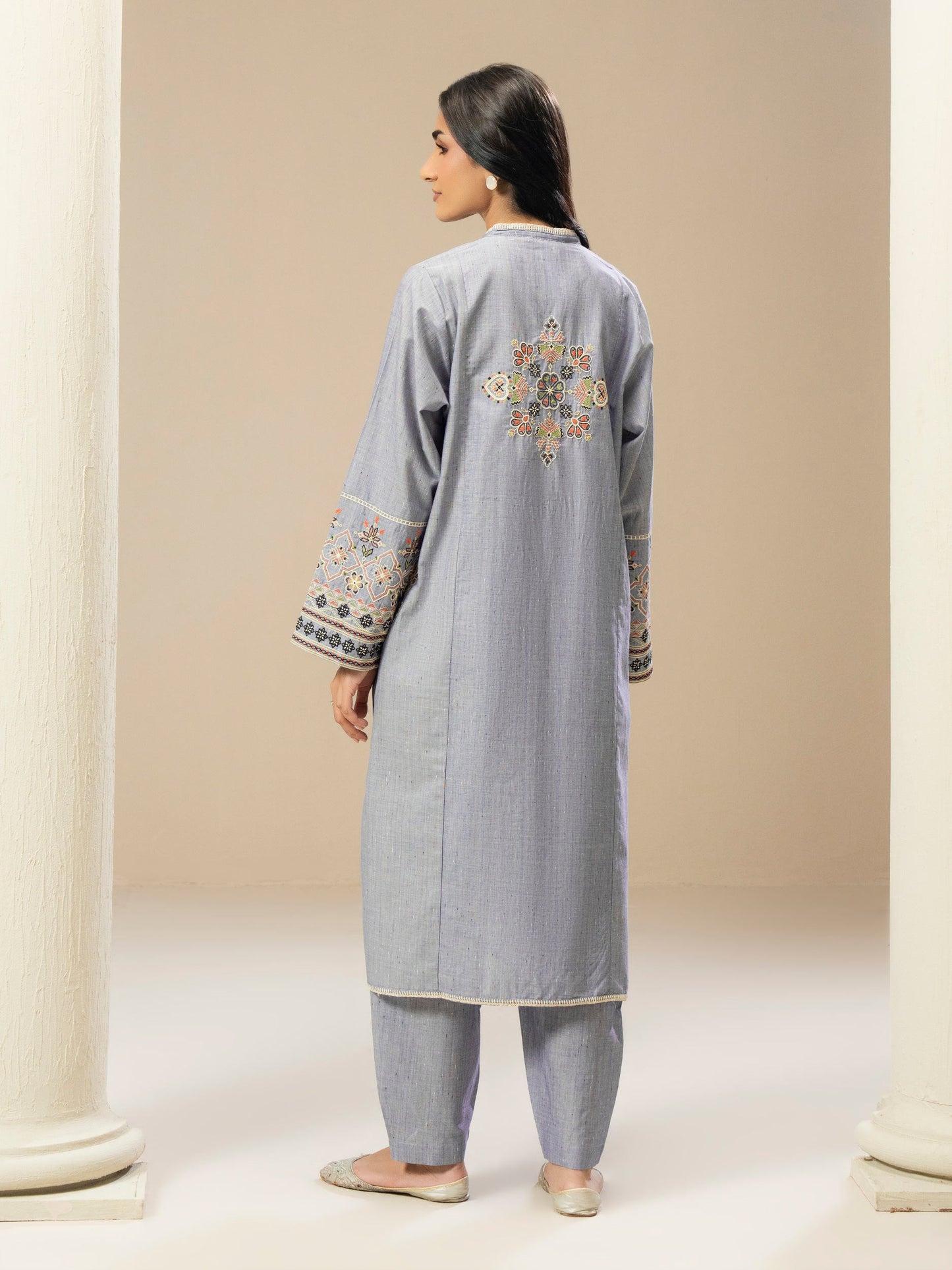 2 Piece Yarn Dyed Suit- Embroidered (Pret)