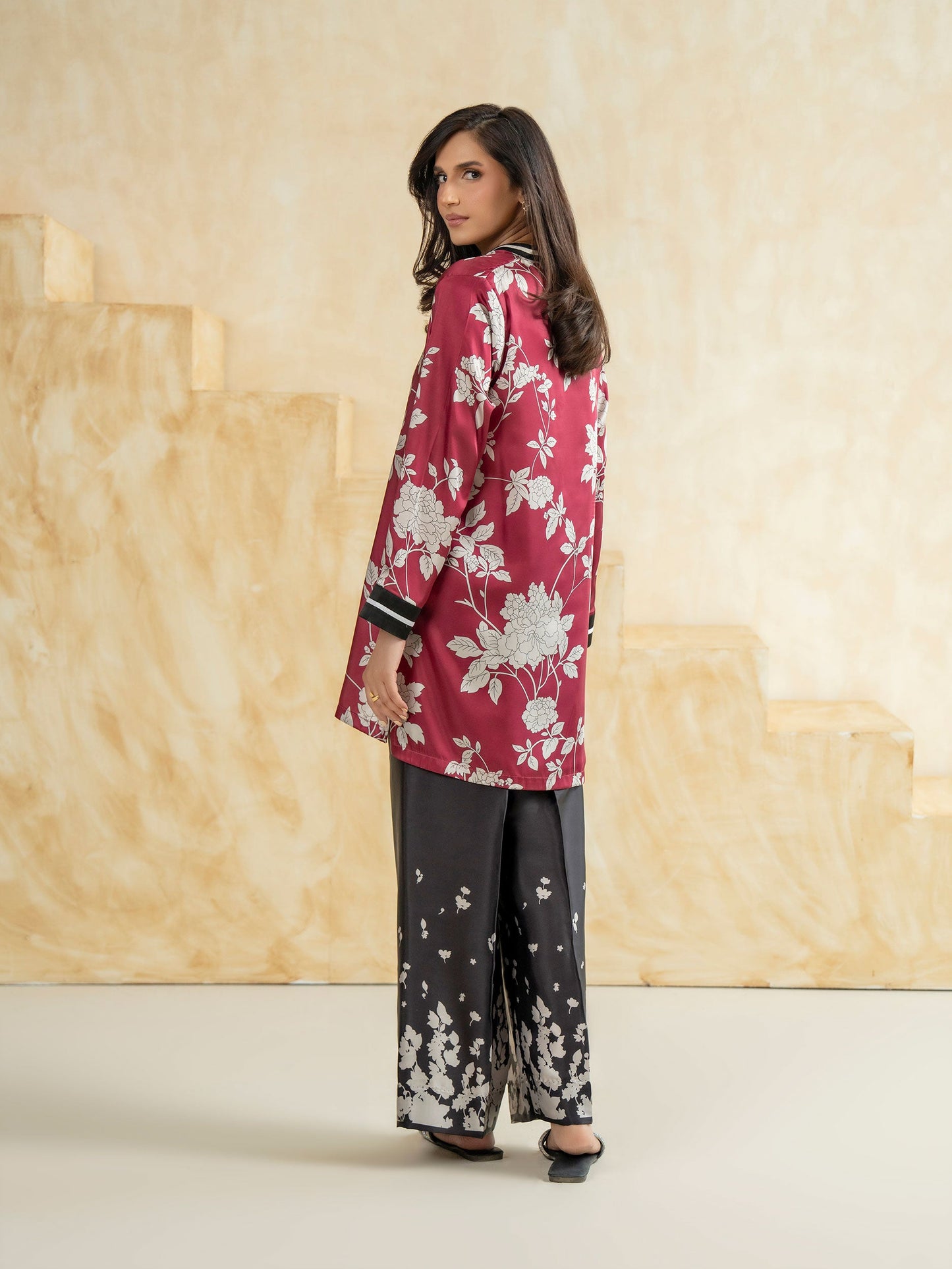 Silk Co-ord Set-Printed (Pret)