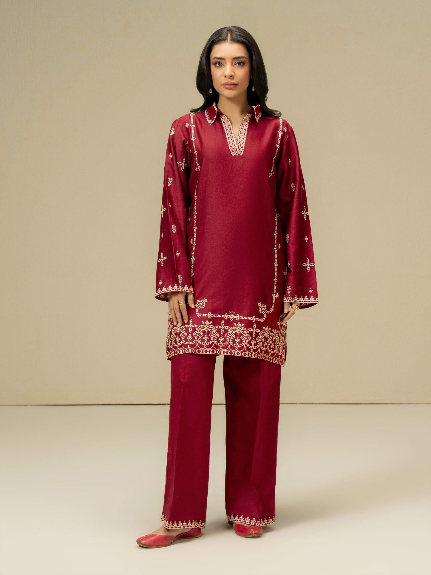 Satin Co-ord-Embroidered