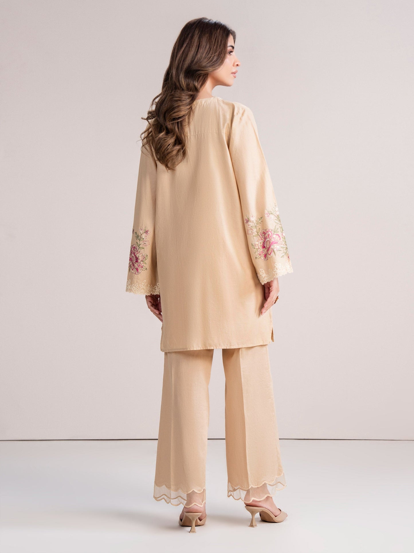 Dobby Co-ord Set- Embroidered