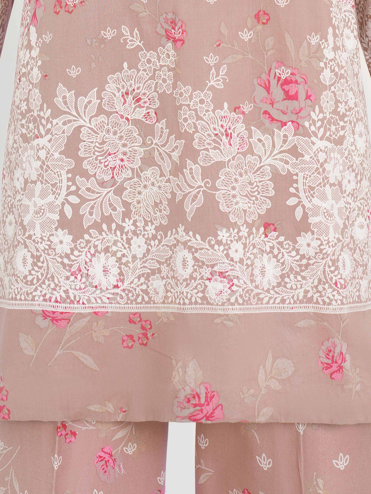 Cambric Co-ord set- Embroidered