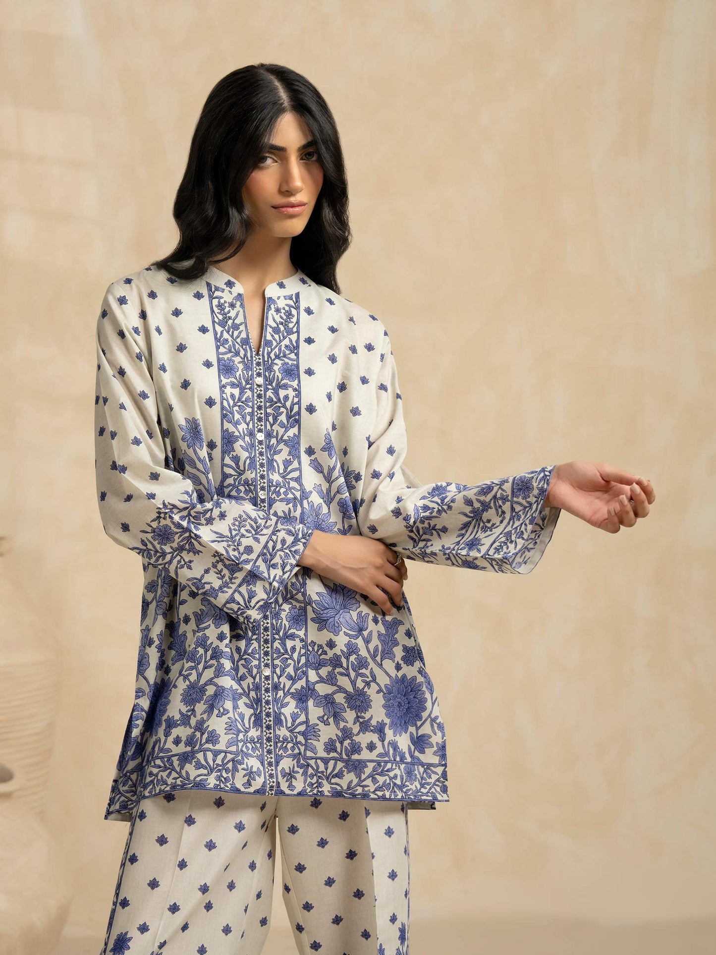 Lawn Co-ord Set-Printed (Pret)