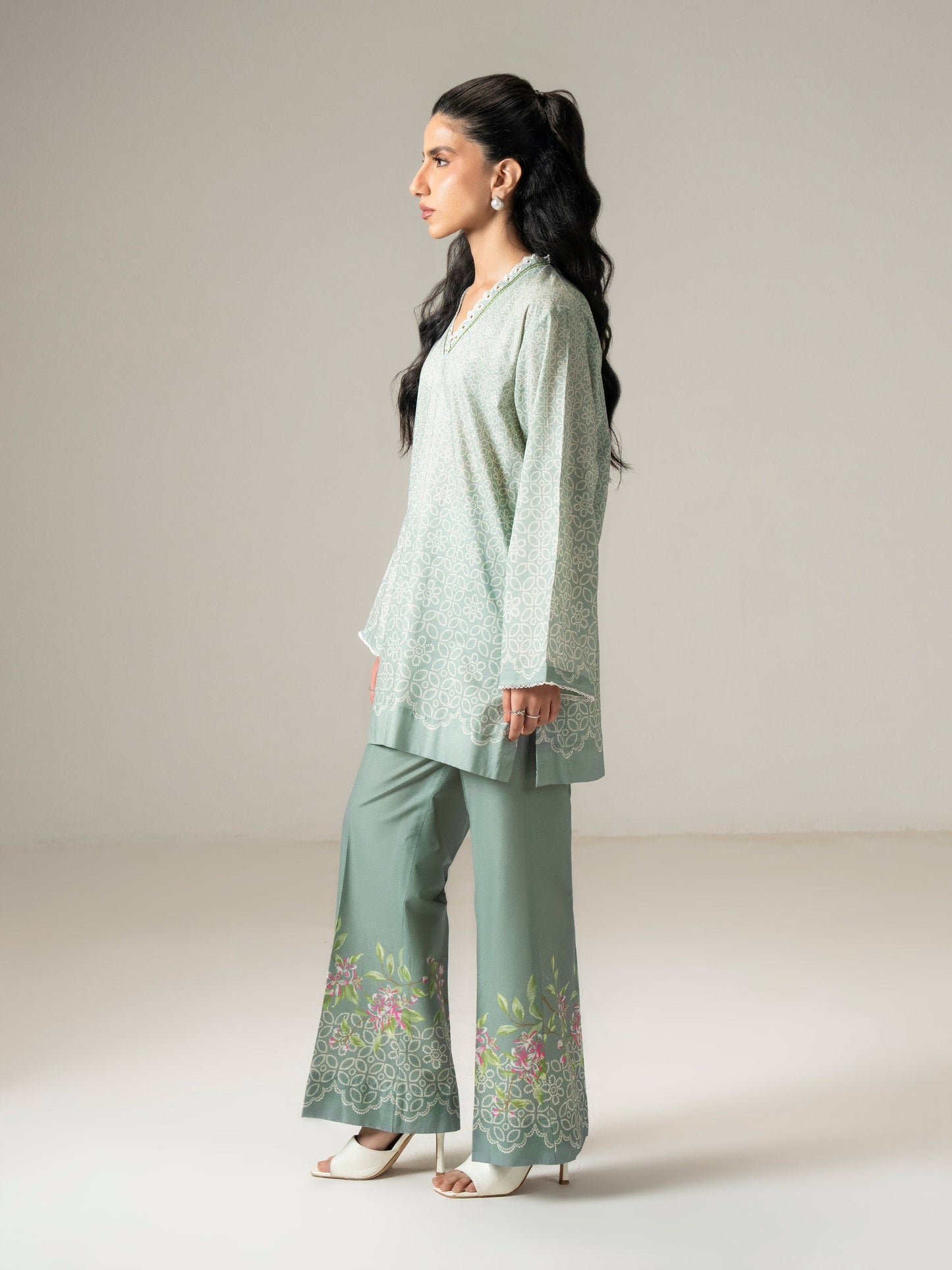 Cambric Co-ord Set-Printed (Pret)