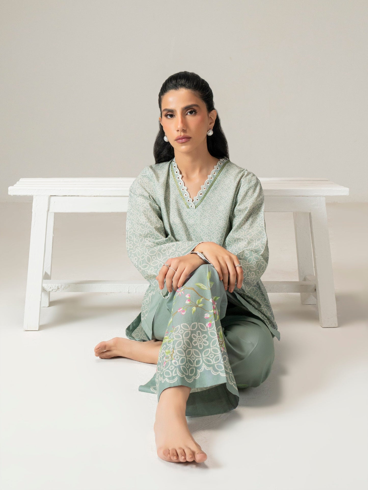 Cambric Co-ord Set-Printed (Pret)