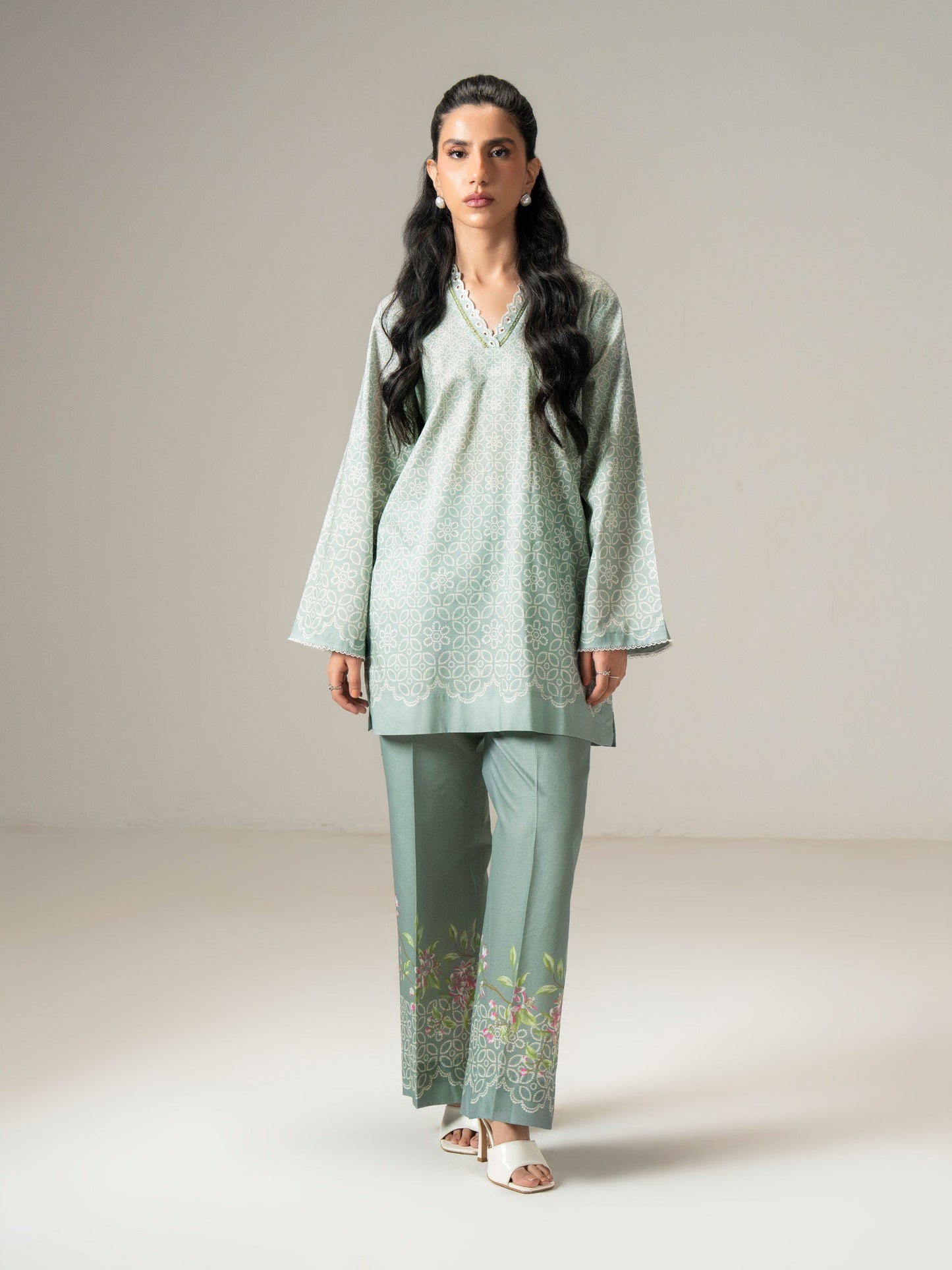 Cambric Co-ord Set-Printed (Pret)