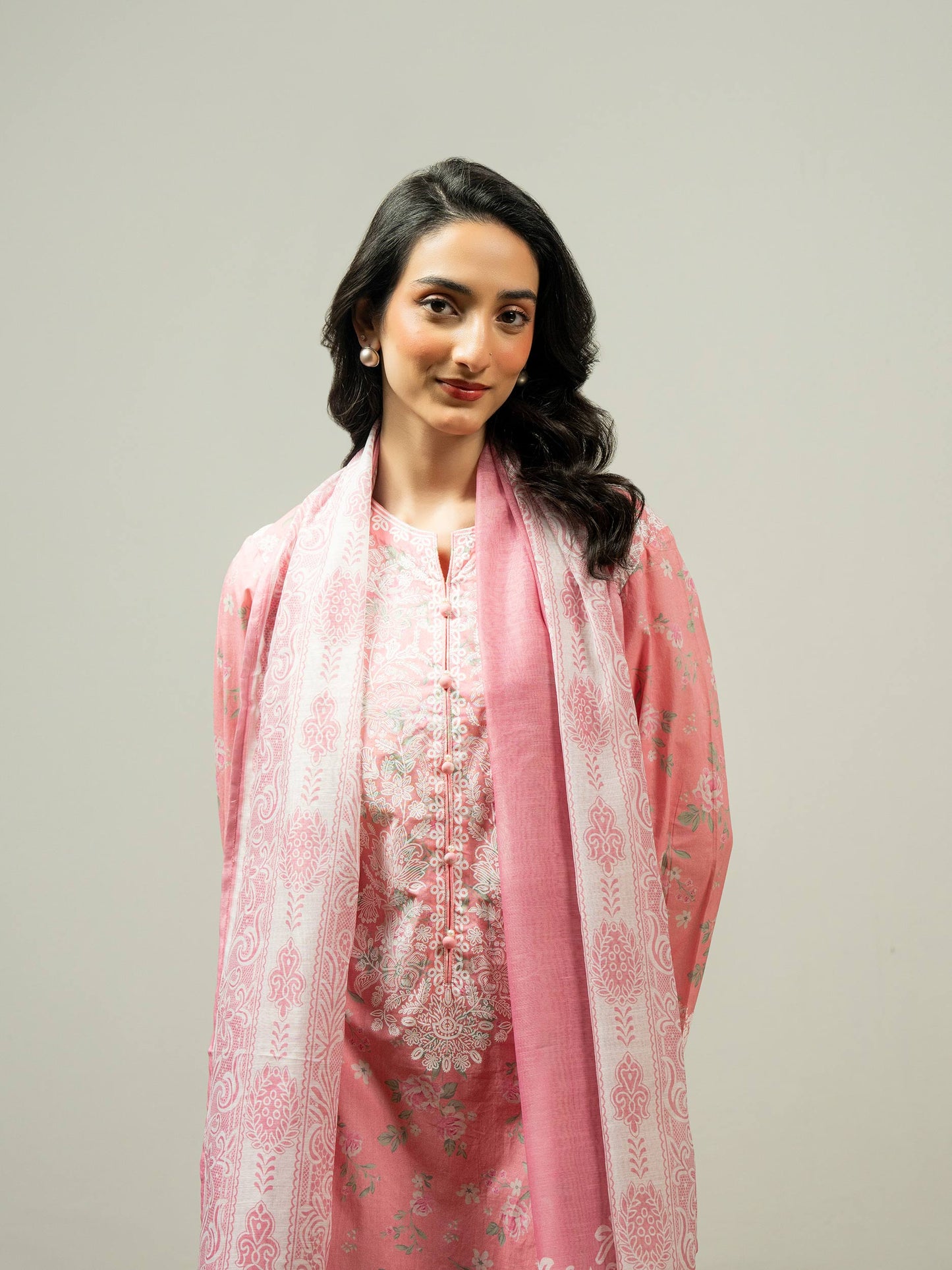 3 Piece Lawn Suit-Paste Print (Pret)