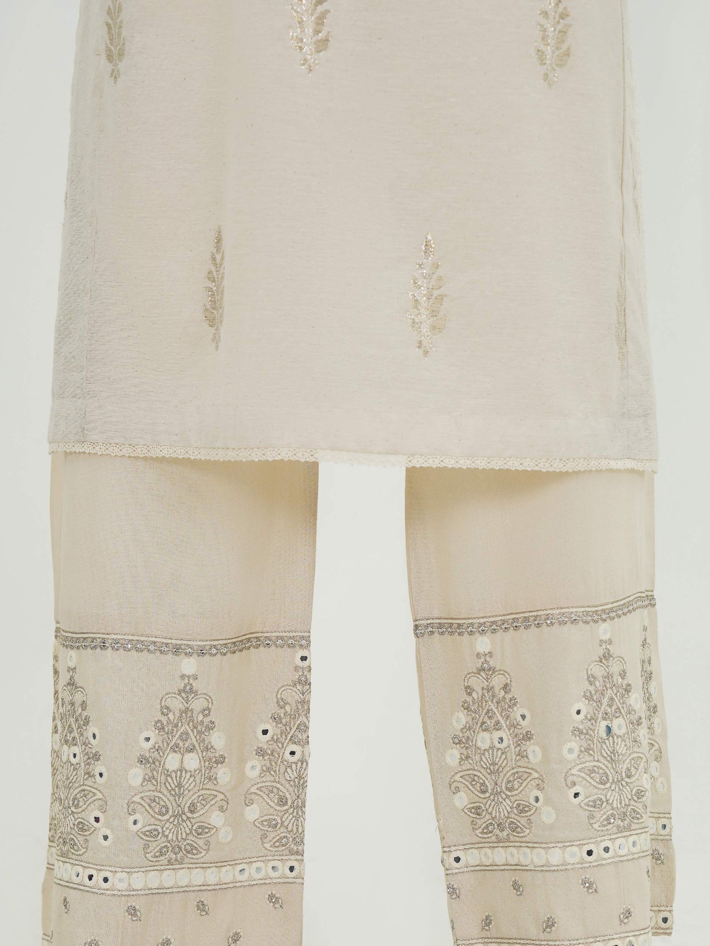 3 Piece Special Jacquard Suit- Embroidered (Pret)