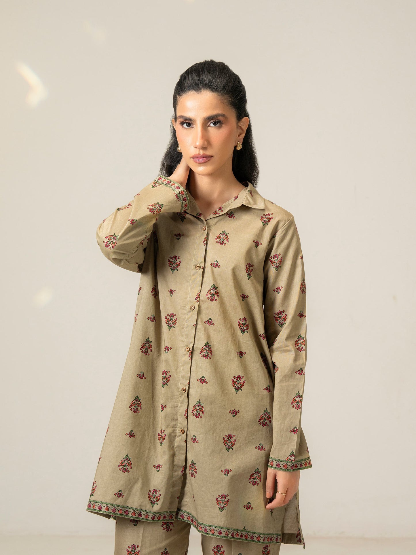 2 Piece Cambric Suit-Printed (Pret)