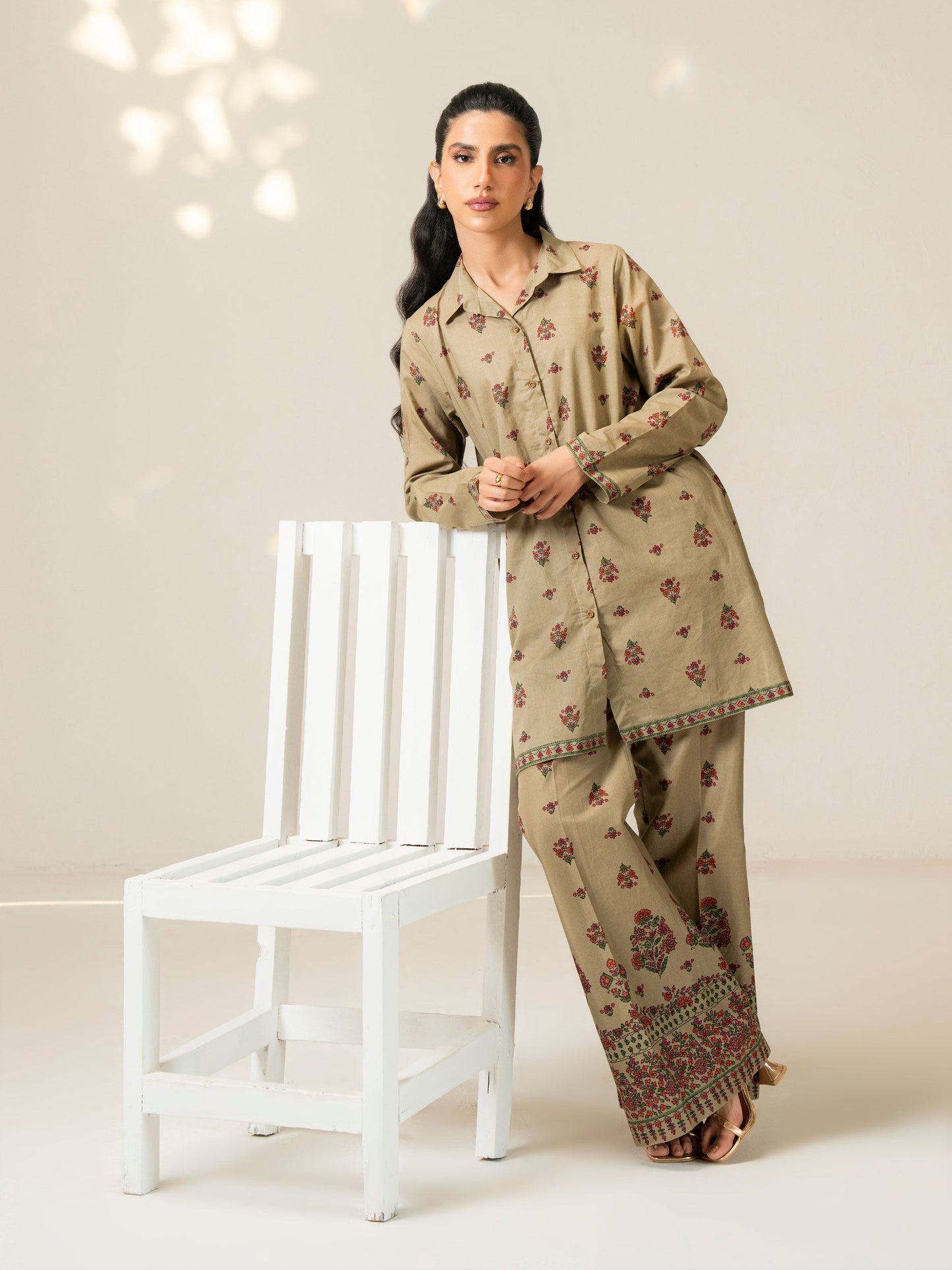 2 Piece Cambric Suit-Printed (Pret)