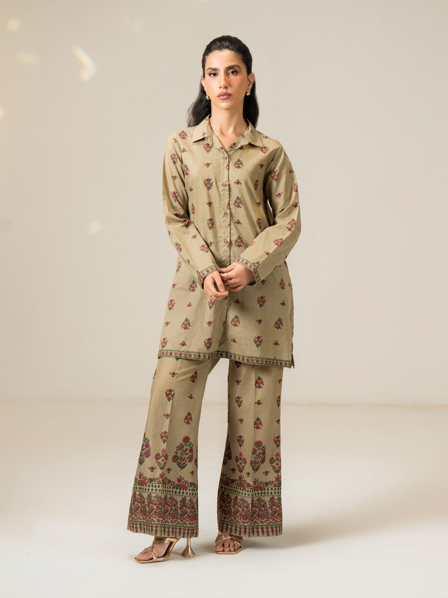 2 Piece Cambric Suit-Printed (Pret)