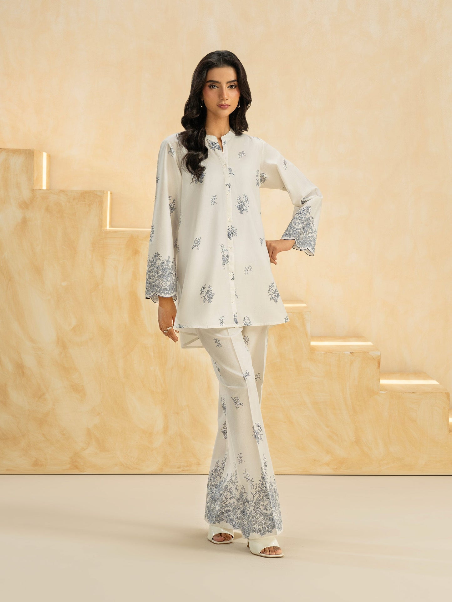 Cambric Co-ord Set-Printed (Pret)