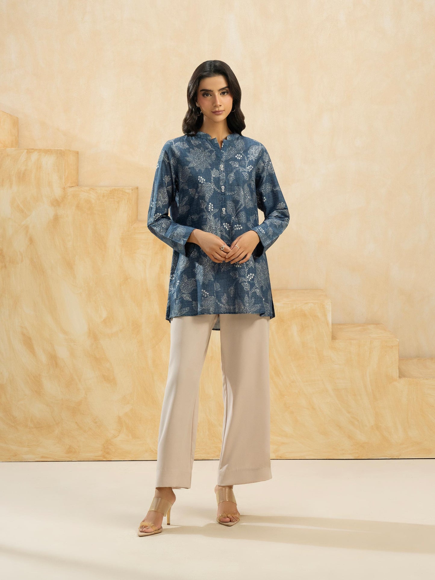 Cambric Kurti-Paste Print (Pret)