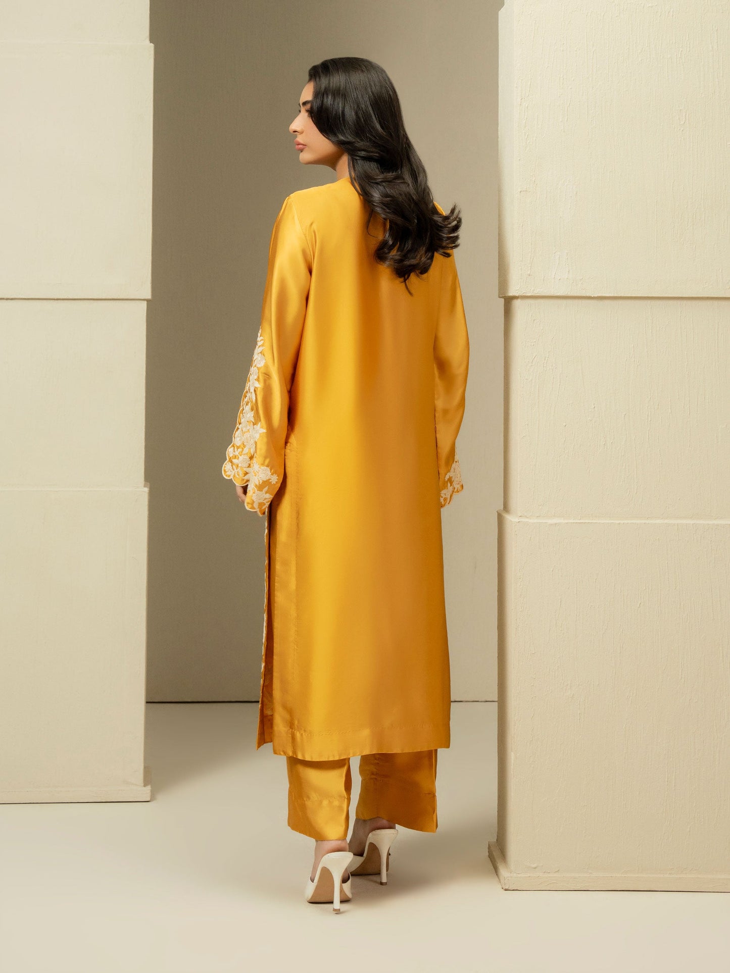 2 Piece Silk Suit-Embroidered (Pret)