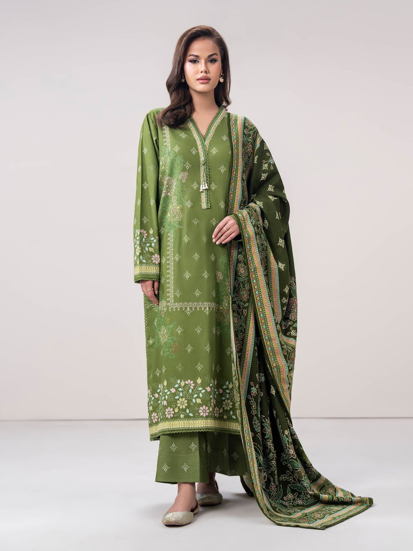 3 Piece Khaddar Suit (Pret)