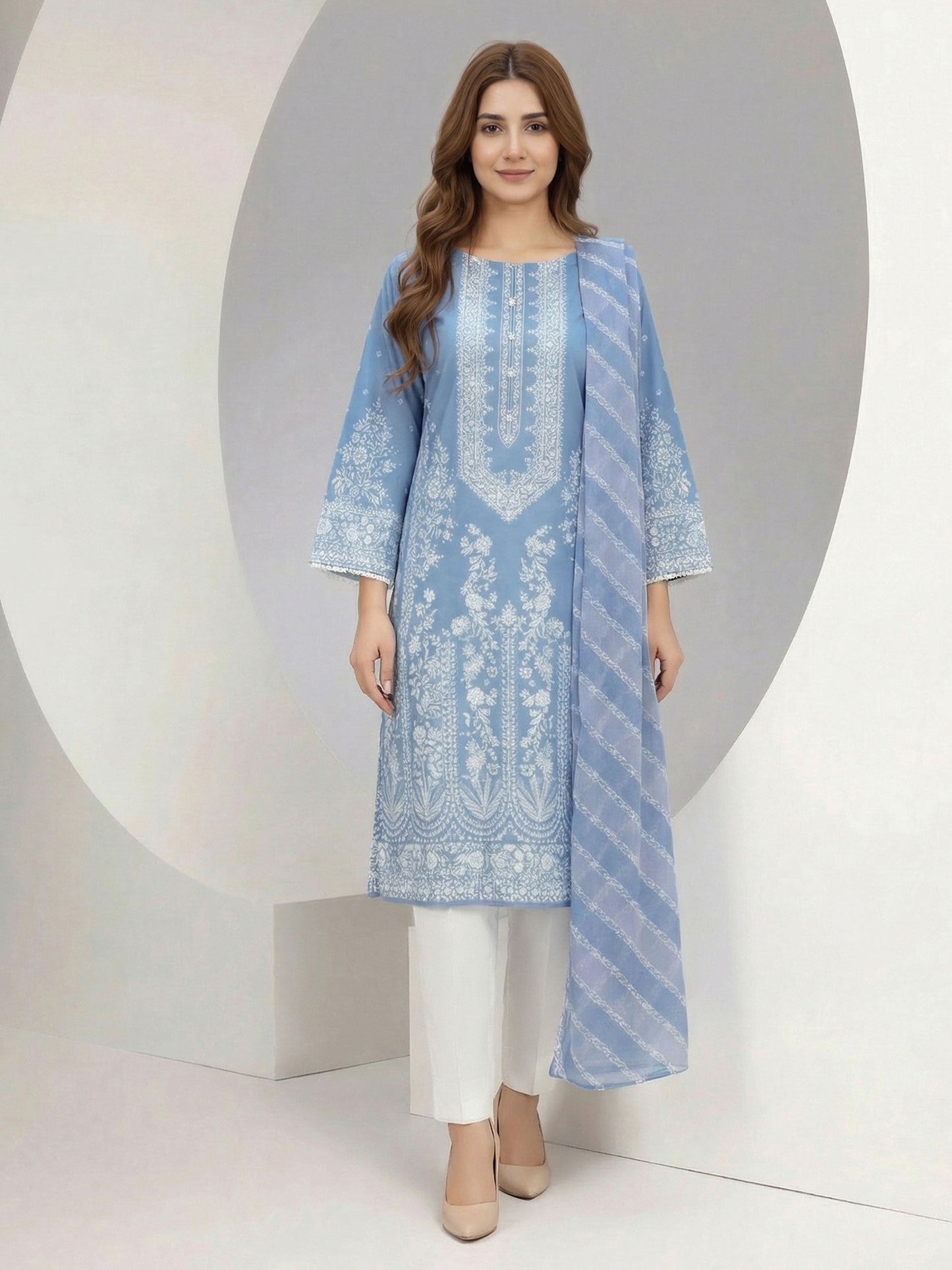 2 Piece Cambric Suit (Pret)