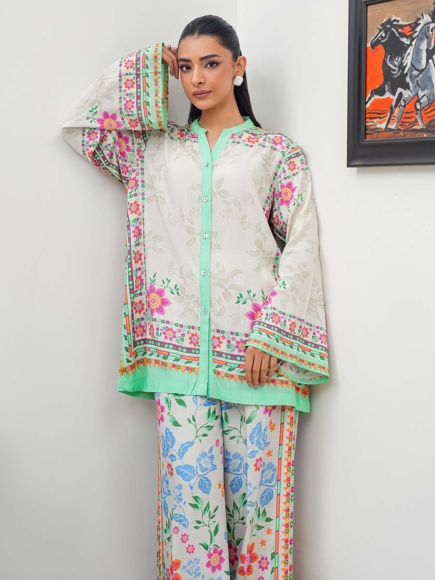 Viscose Co-ord Set-Printed (Pret)