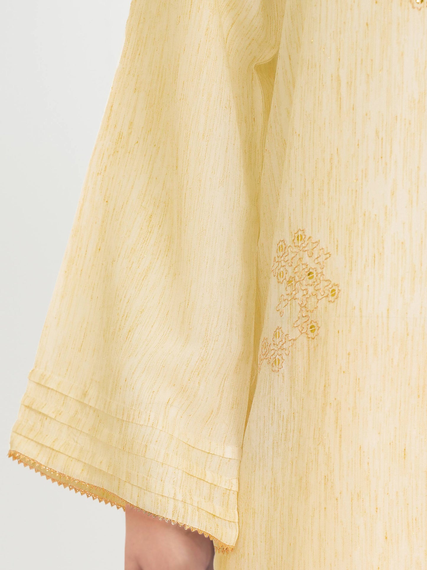 2 Piece Viscose Glitter Suit- Embroidered (Pret)