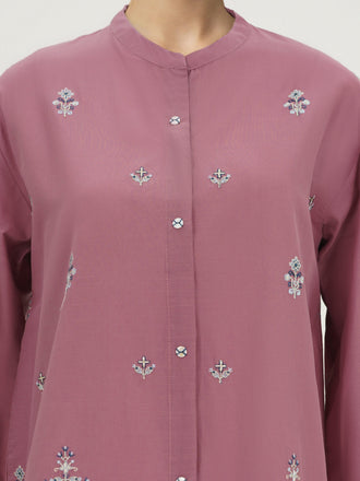 cambric-slub-kurti--embroidered