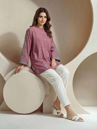cambric-slub-kurti--embroidered