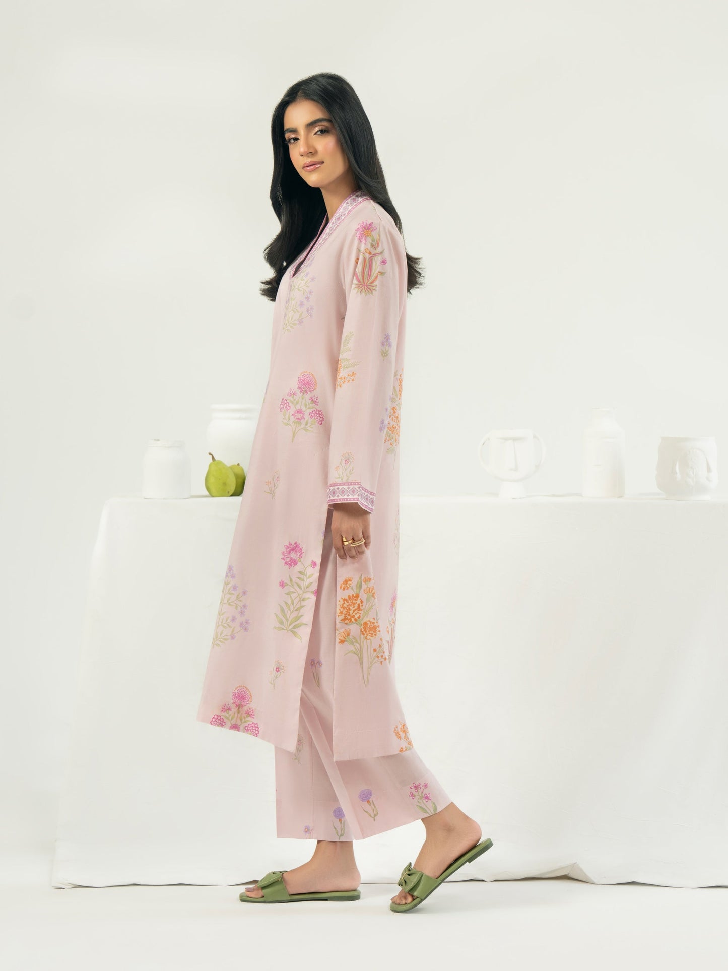 2 Piece Cambric Suit-Printed (Pret)