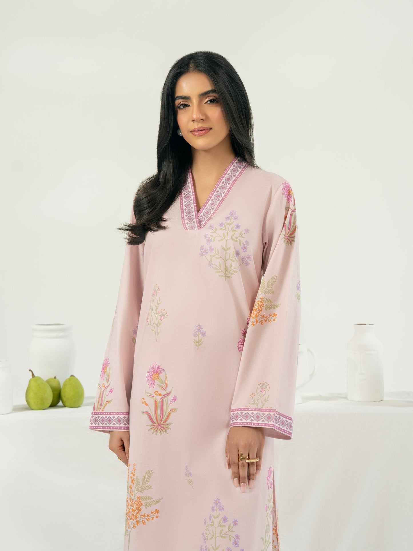 2 Piece Cambric Suit-Printed (Pret)