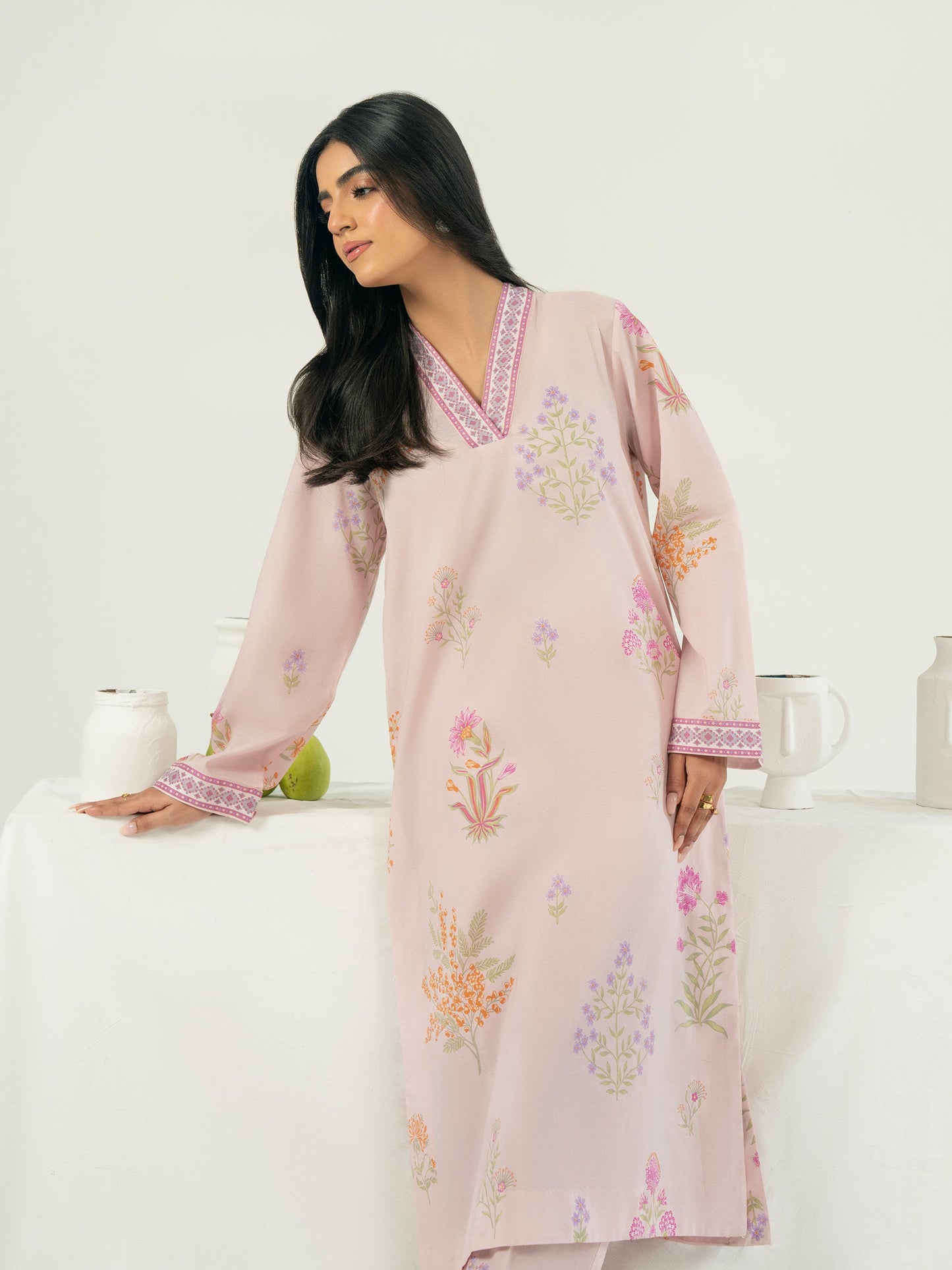 2 Piece Cambric Suit-Printed (Pret)