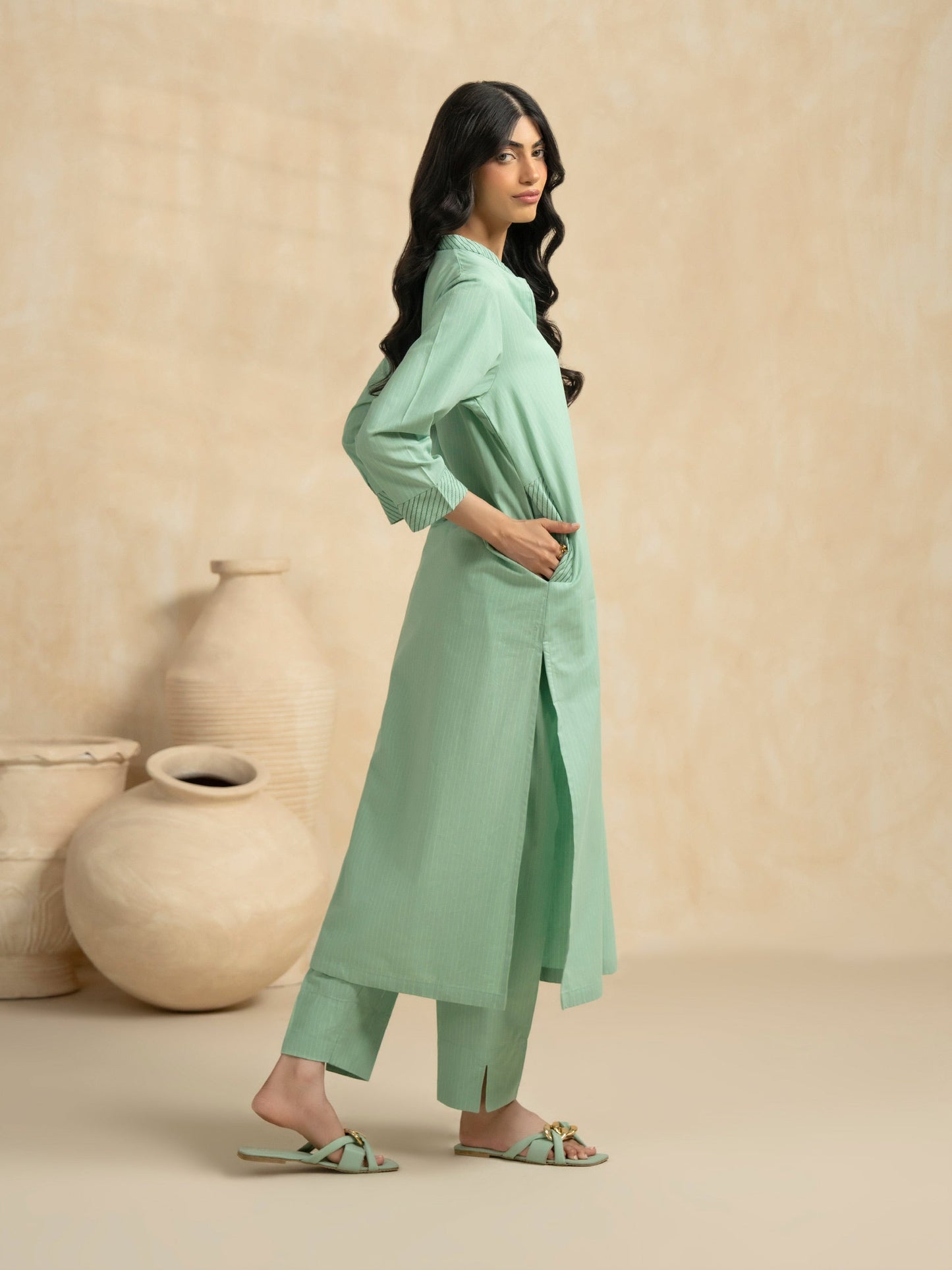 2 Piece Yarn Dyed Suit-Printed (Pret)