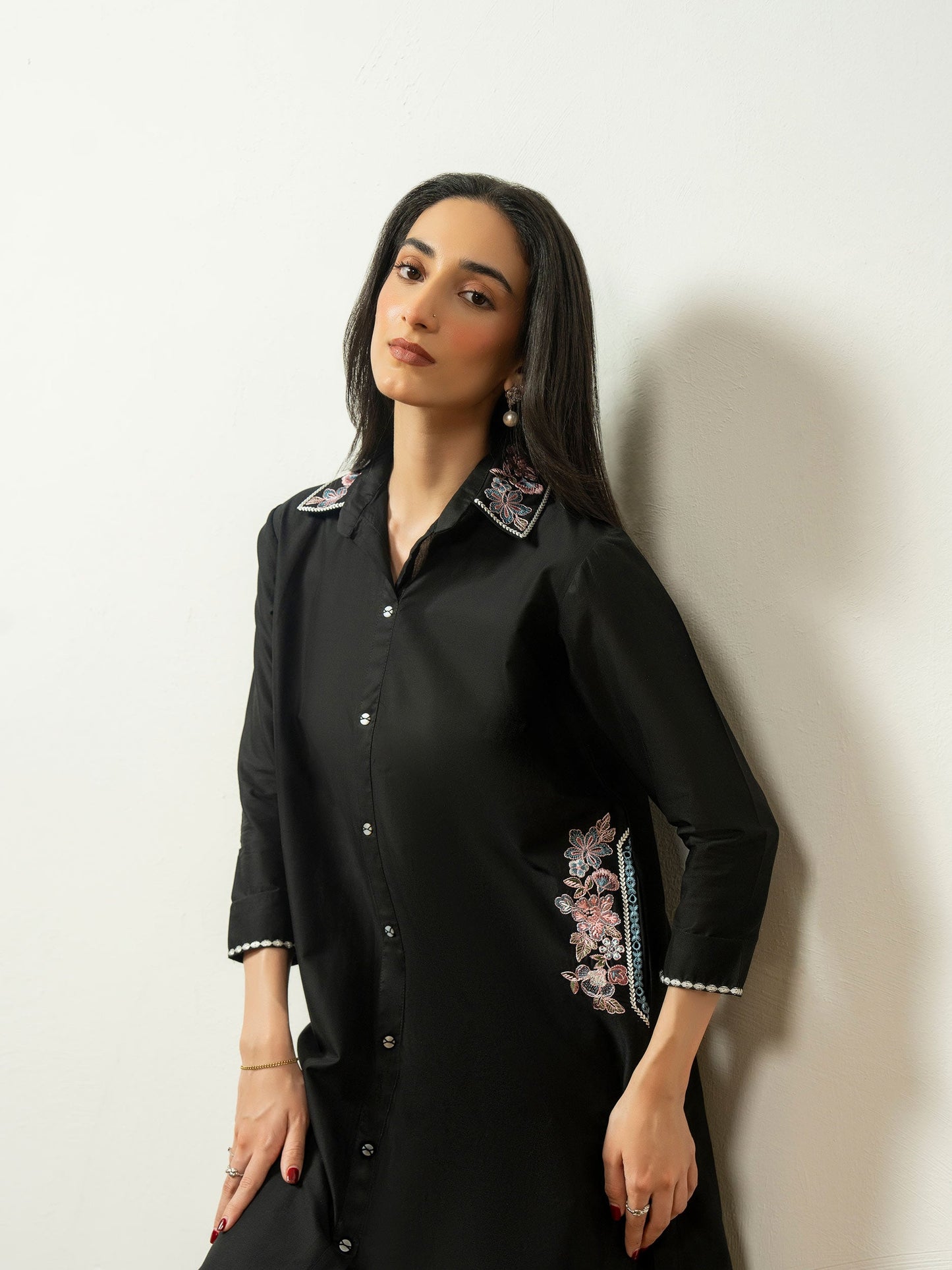 Cambric Shirt-Embroidered (Pret)