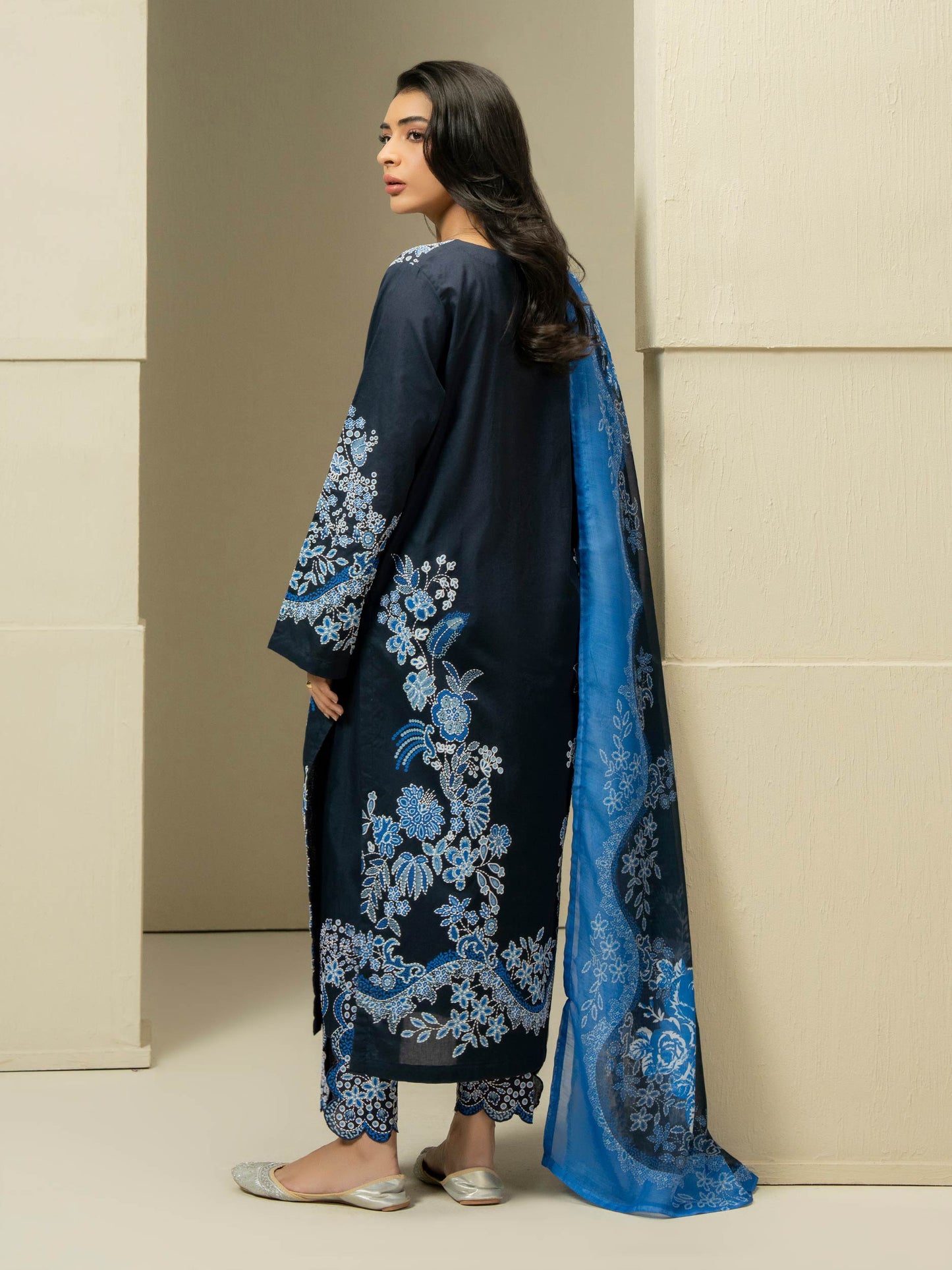 3 Piece Cambric Suit-Prined (Pret)